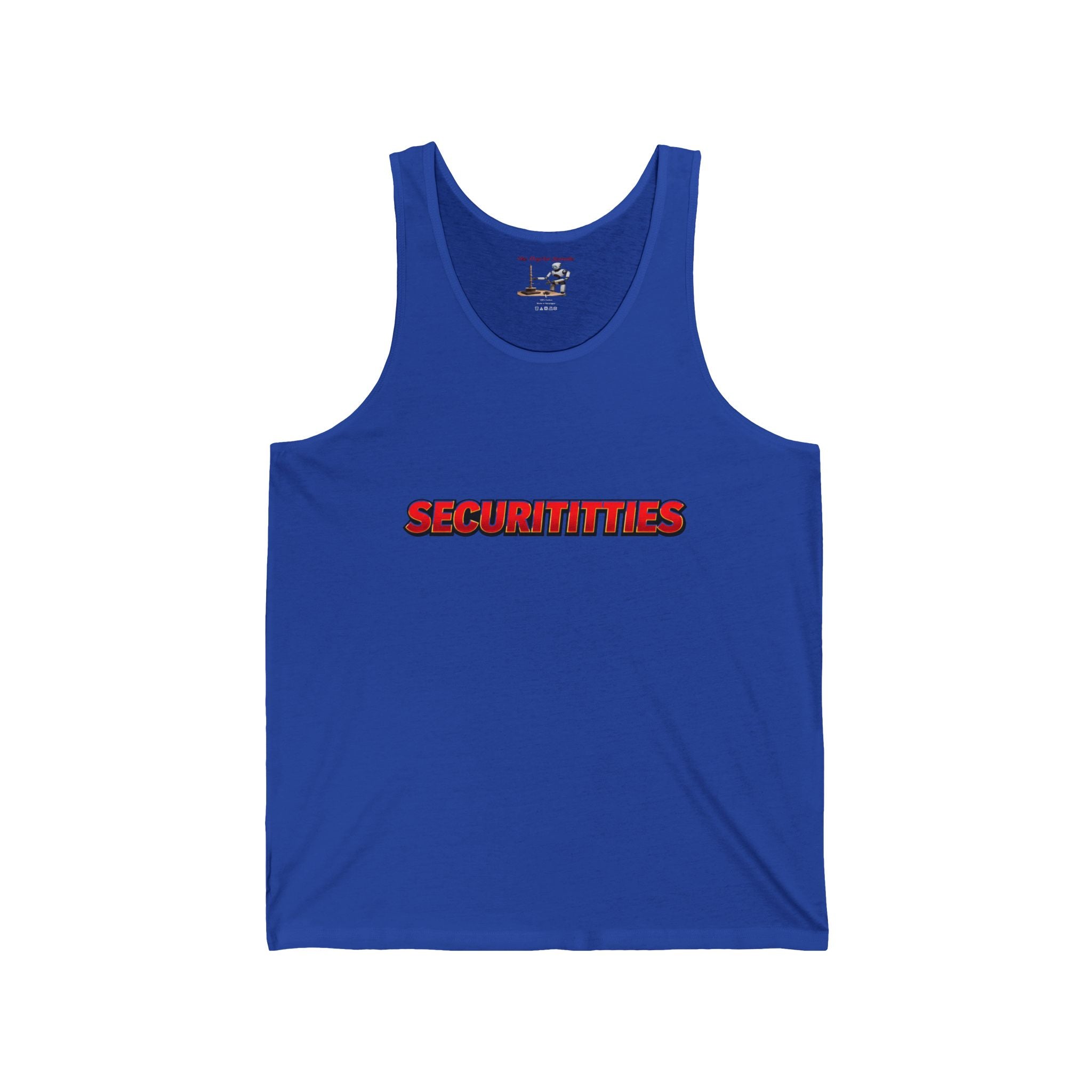 Securitititties Tank Top — Funny Bold Logo Graphic Tank for Party & Pride