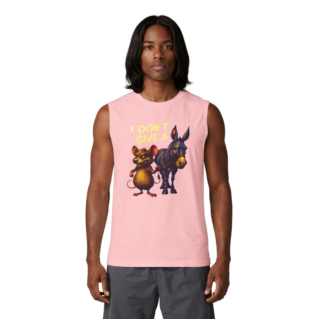 Muscle Tank — 'I Don't Give A' Rat & Donkey Vintage Graphic