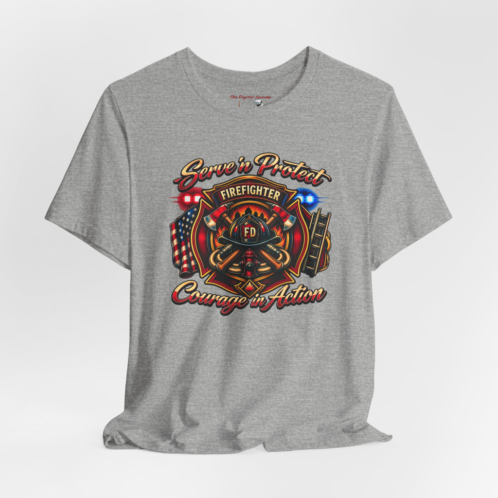 Firefighter “Service & Protect, Courage in Action” Graphic Tee