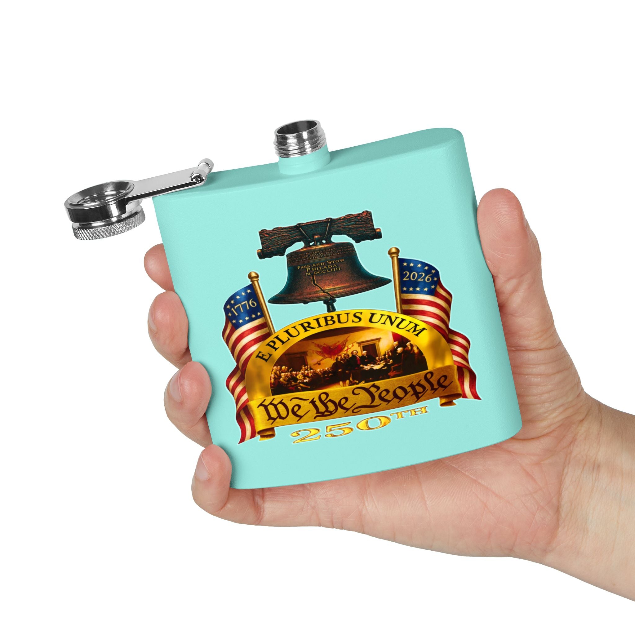 "We the People" Stainless Steel 6oz Flask