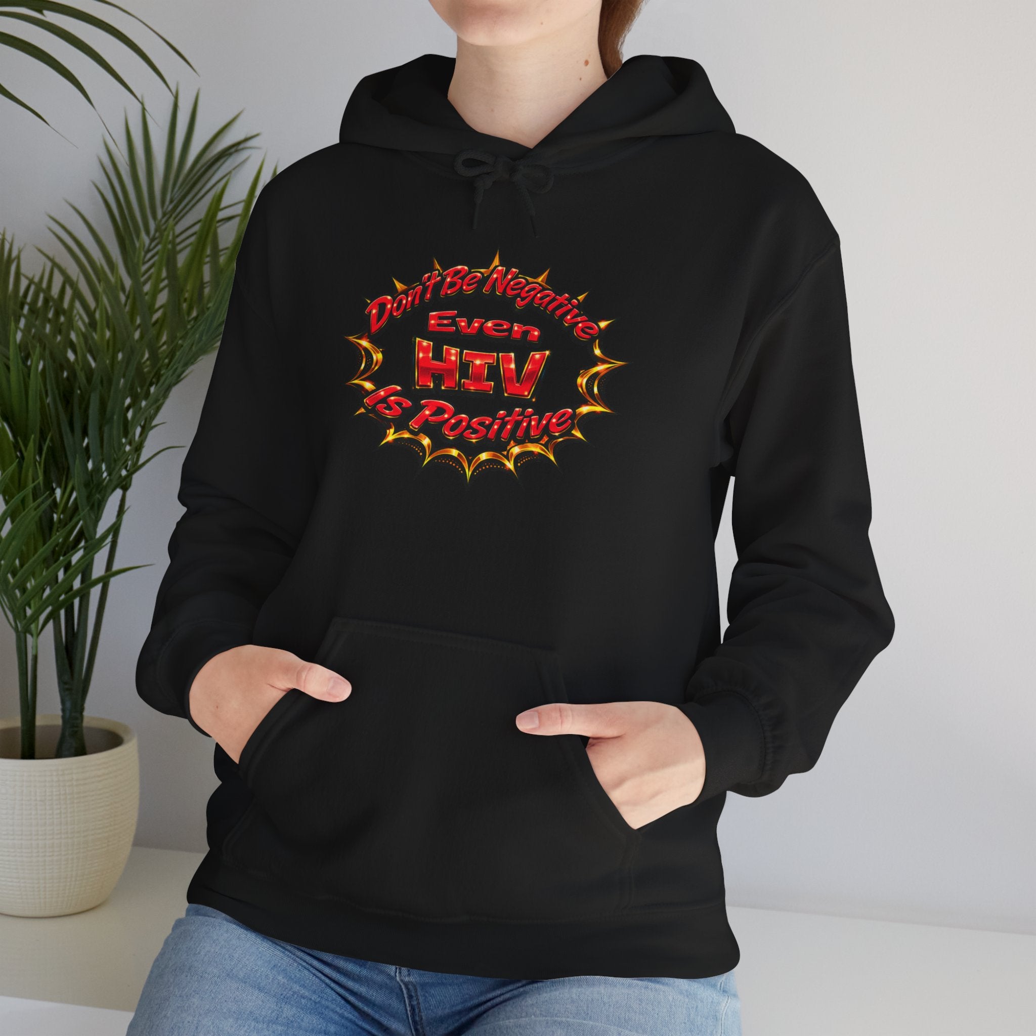 Hoodie – "Be Positive" Retro Comic HTV Design