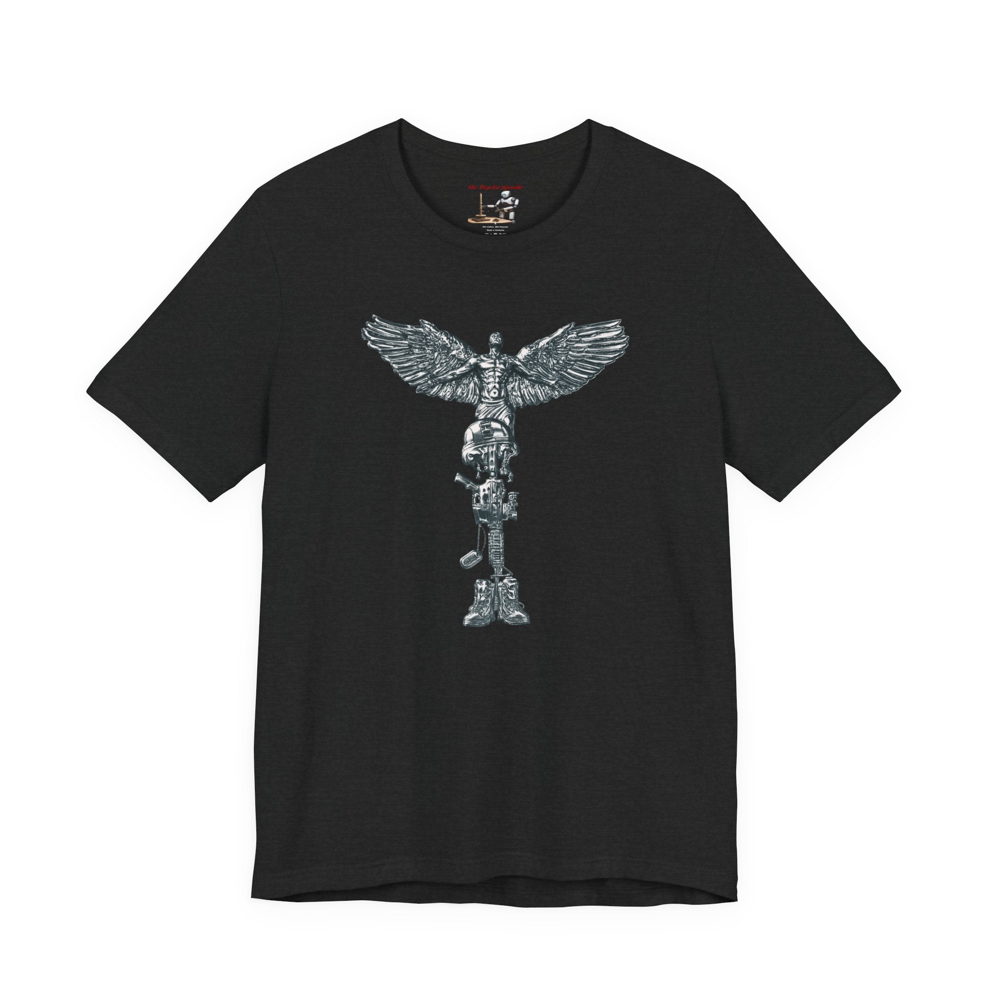 Army Veteran T-Shirt — Skull Helmet & Wings Military Tribute Tee