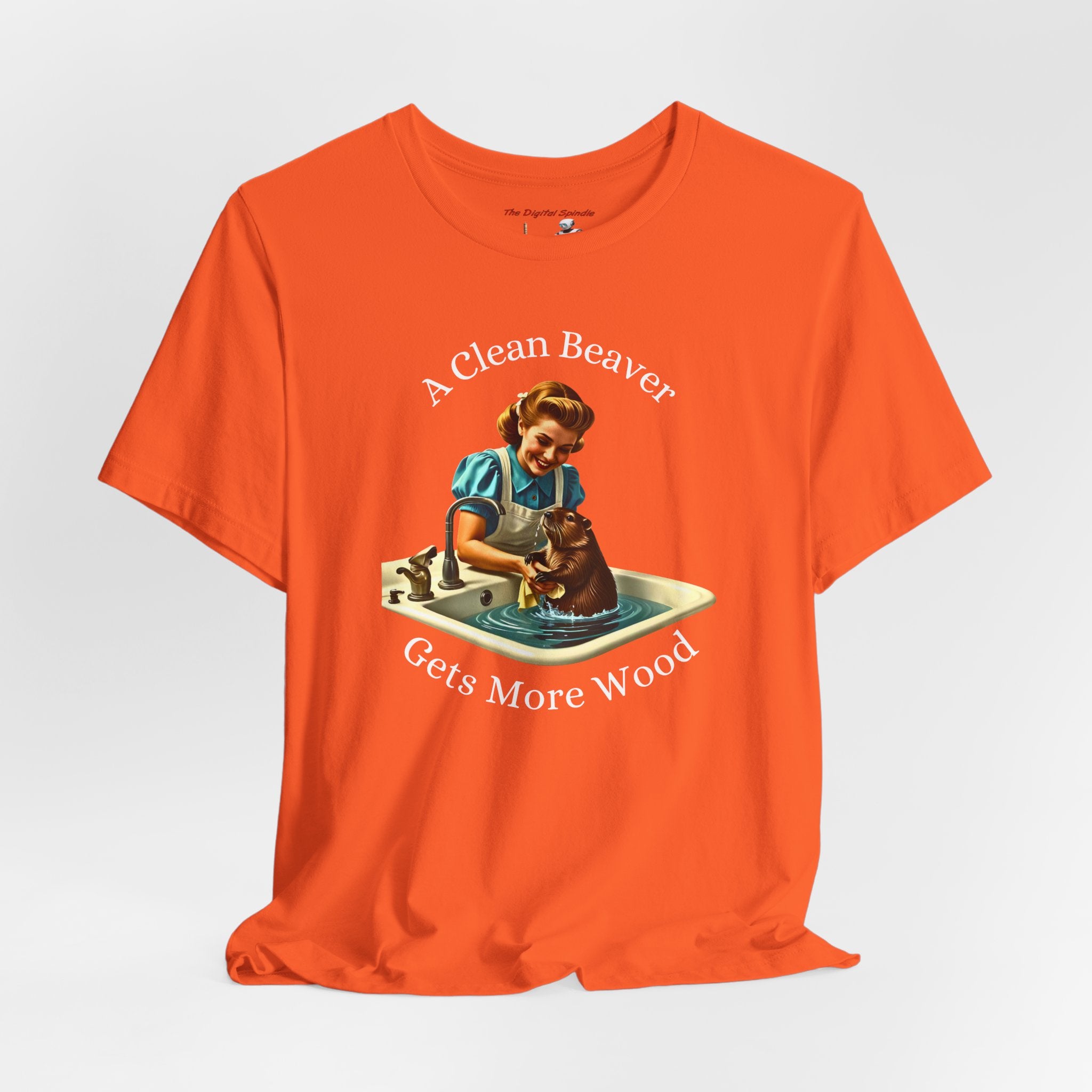 A Clean Beaver Gets More Wood Tee - Retro Vintage Humor T-Shirt