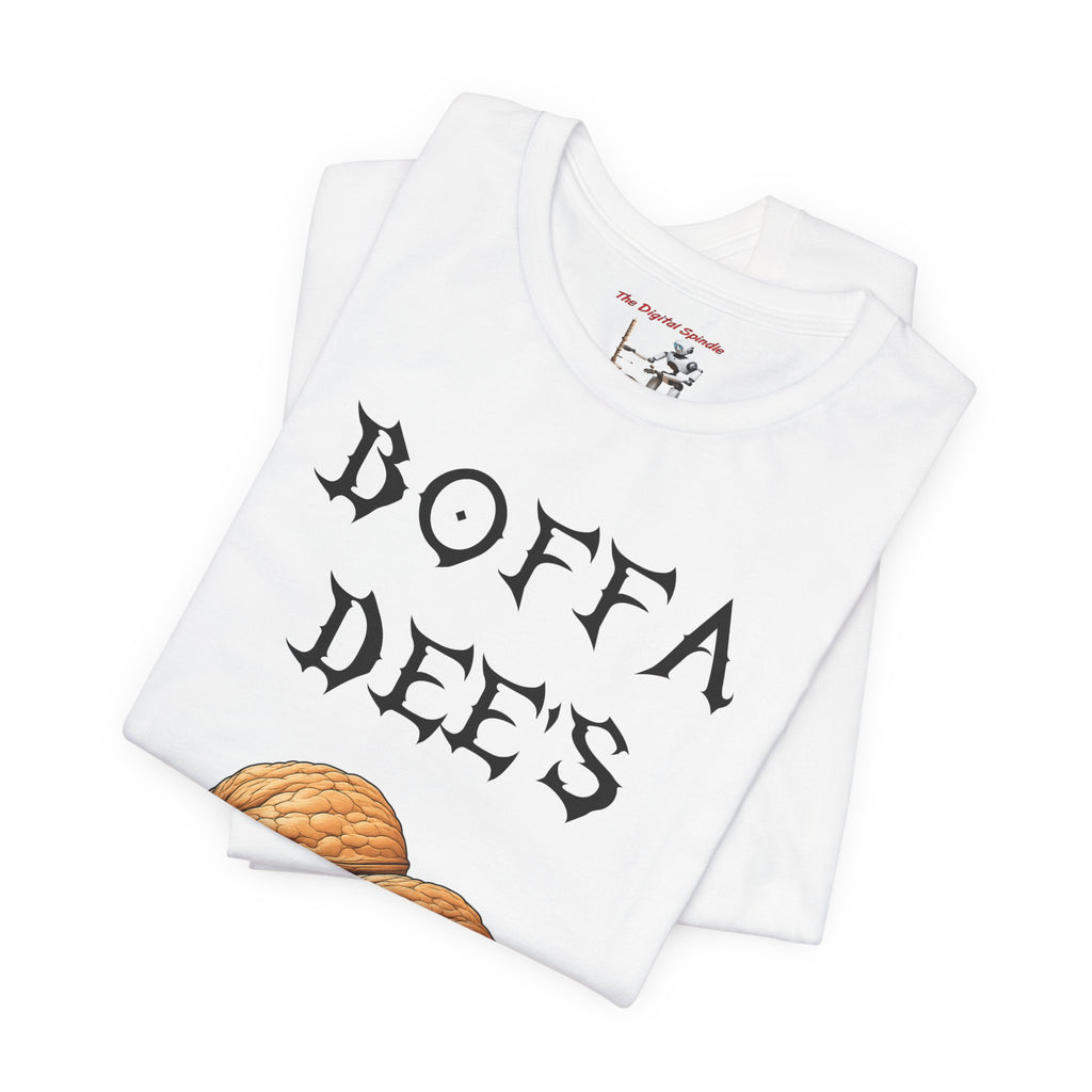 Boffa Dees Walnut Graphic Tee — Vintage Gothic Text Nut Illustration T-Shirt