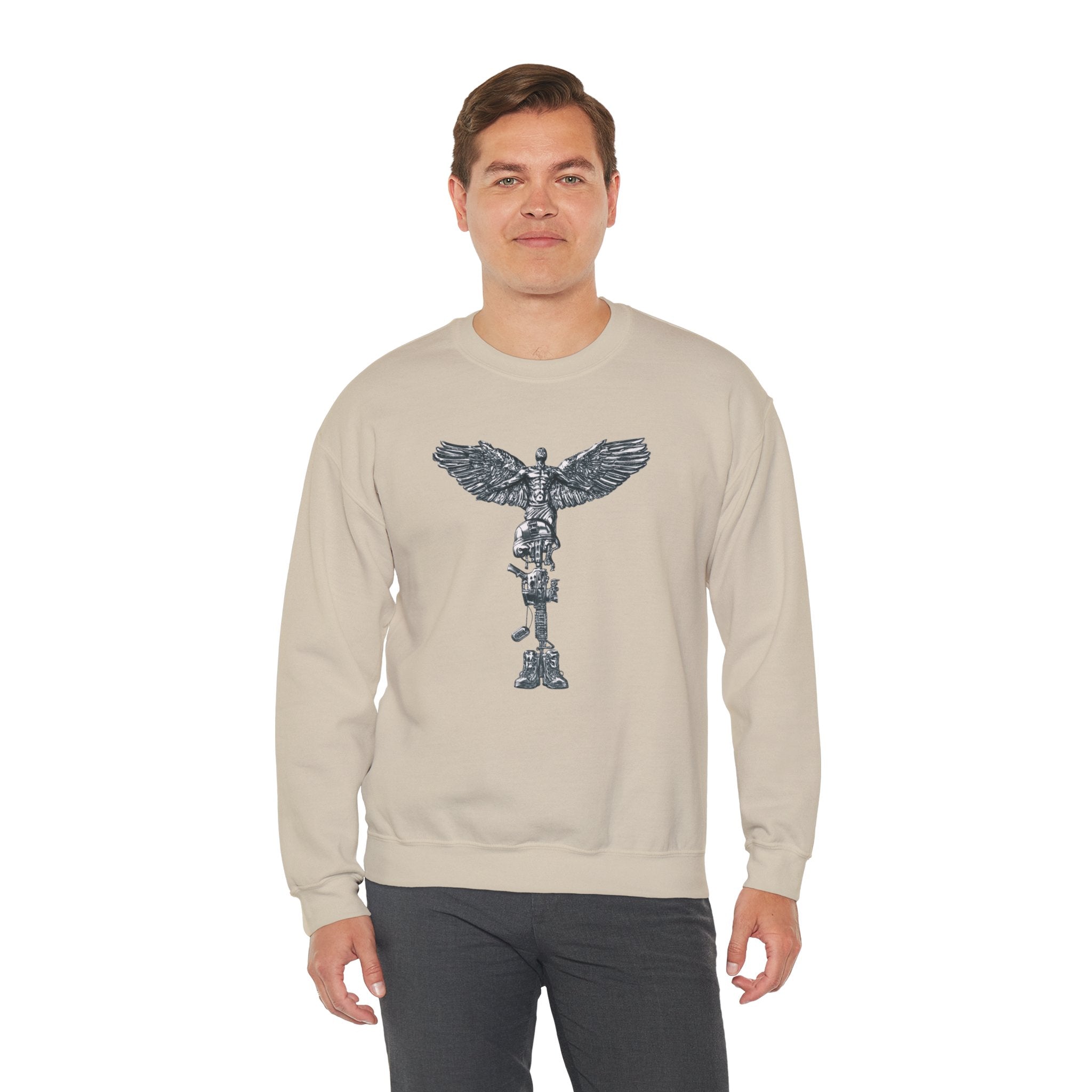 Rising Angel Soldiers Cross Graphic Sweatshirt