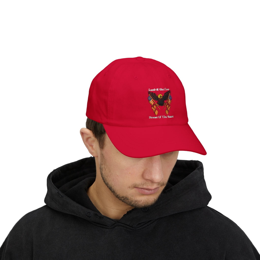 Land Of The Free Classic Dad Cap — Patriotic Eagle Embroidered Baseball Hat