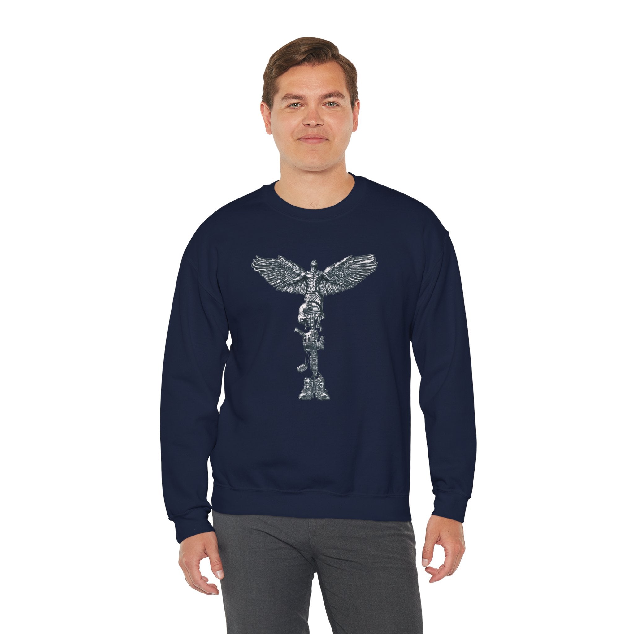 Rising Angel Soldiers Cross Graphic Sweatshirt
