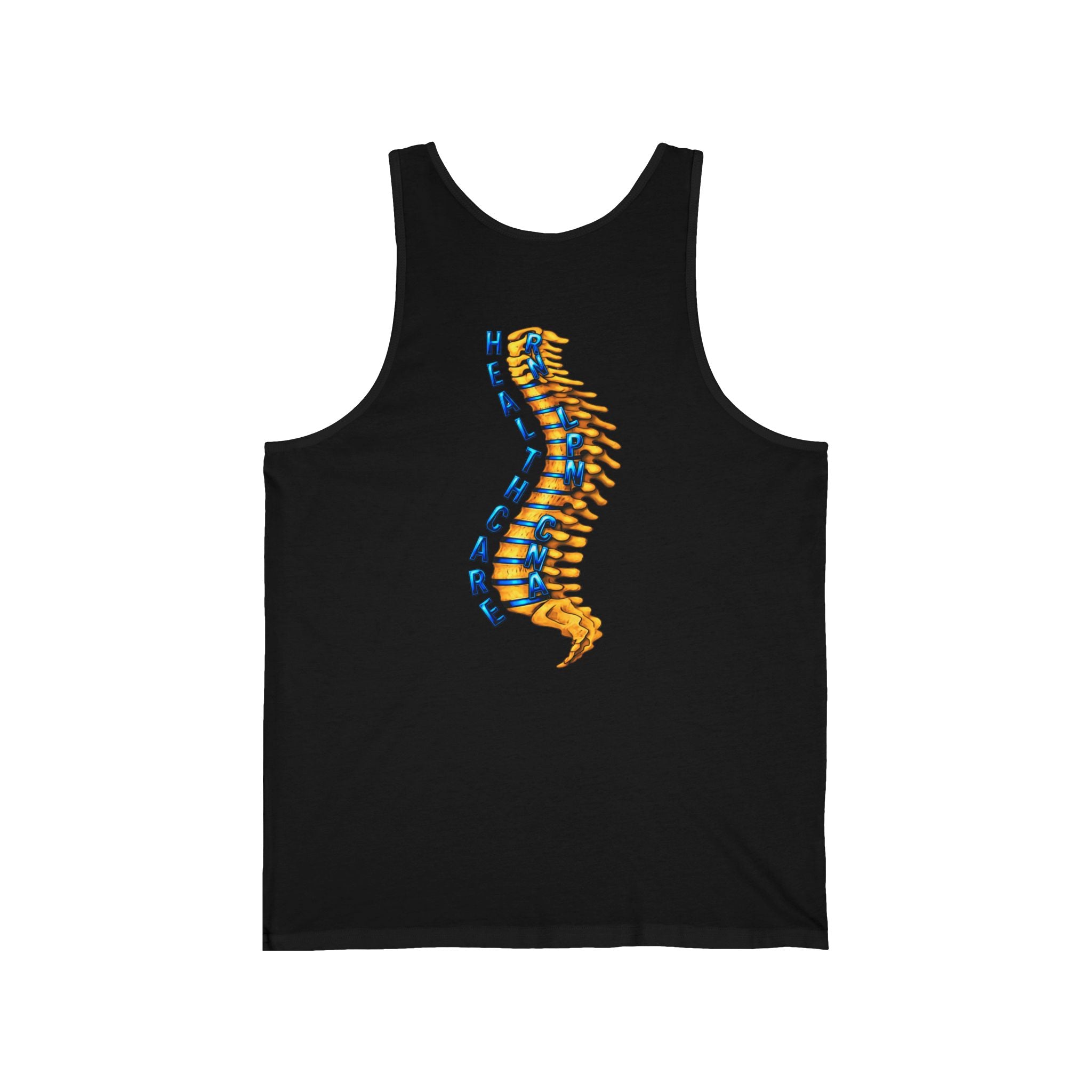 Front & Back Healthcare Spine Tank Top — Medical Staff Nurse Gift