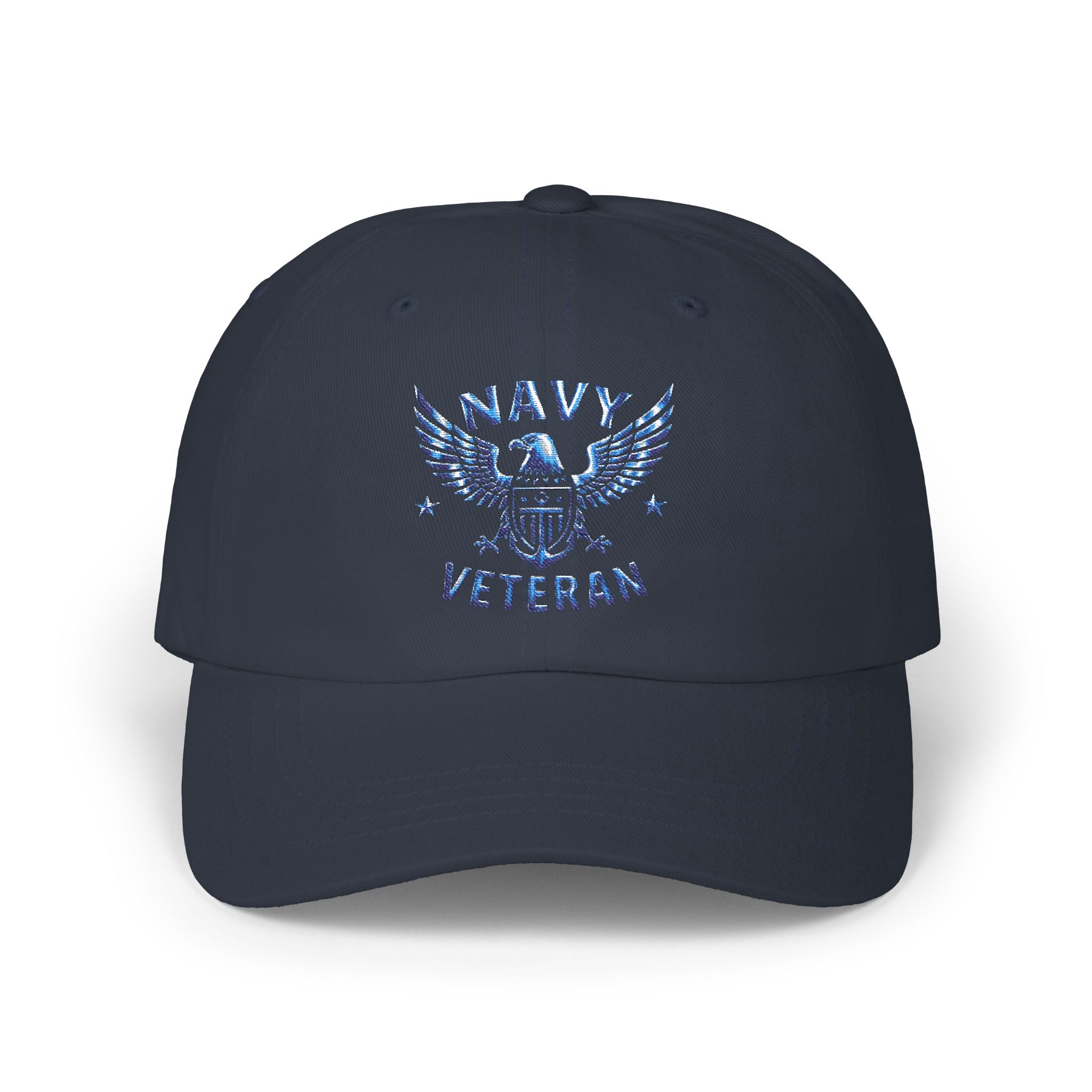 Navy Veteran Dad Hat – Embroidered Eagle & Flag Baseball Cap