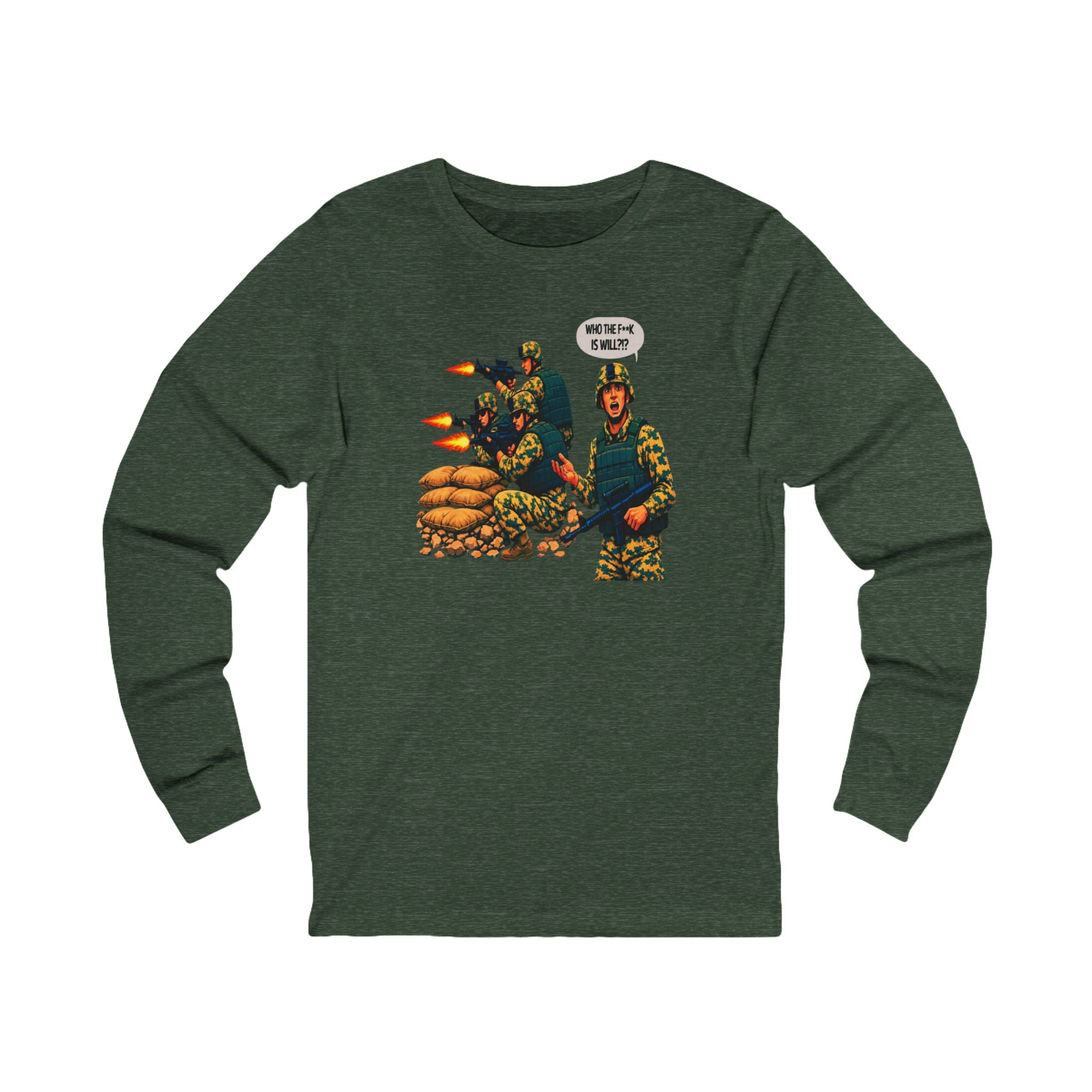 'Who The F**K Is Will?' Military Graphic Shirt