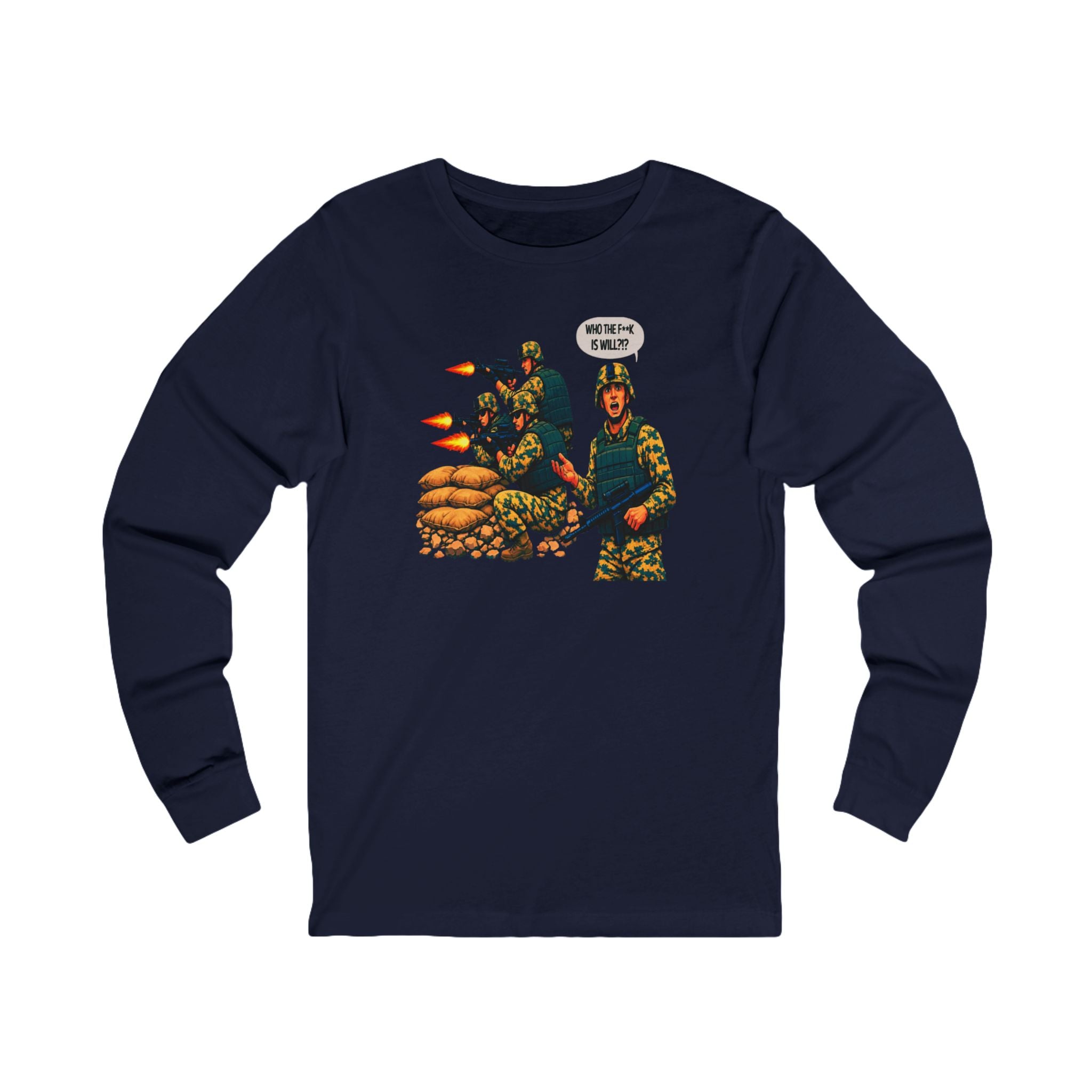 'Who The F**K Is Will?' Military Graphic Shirt