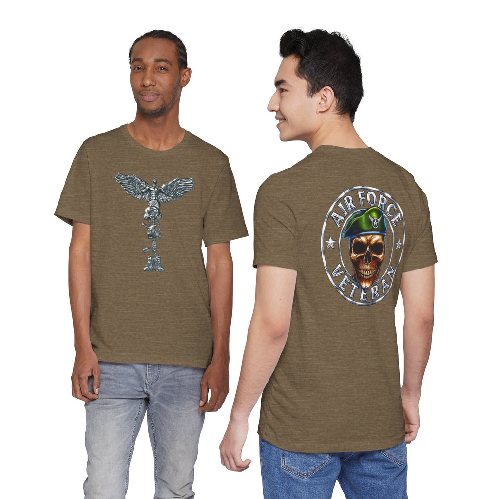 Air Force Veteran Skull Tee – Military Tribute Short Sleeve Shirt