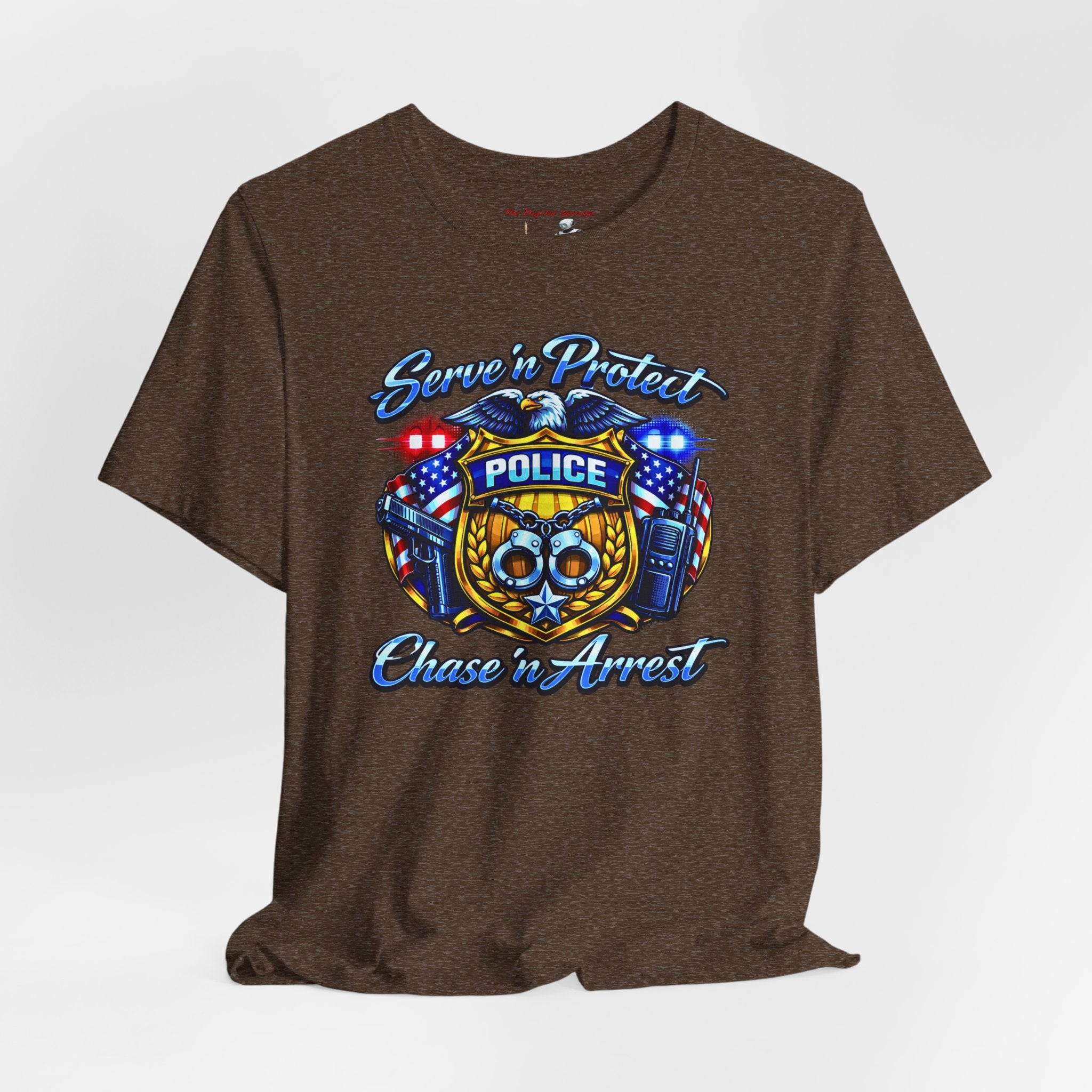 Police 'Serve & Protect, Chase to Arrest' Graphic Tee