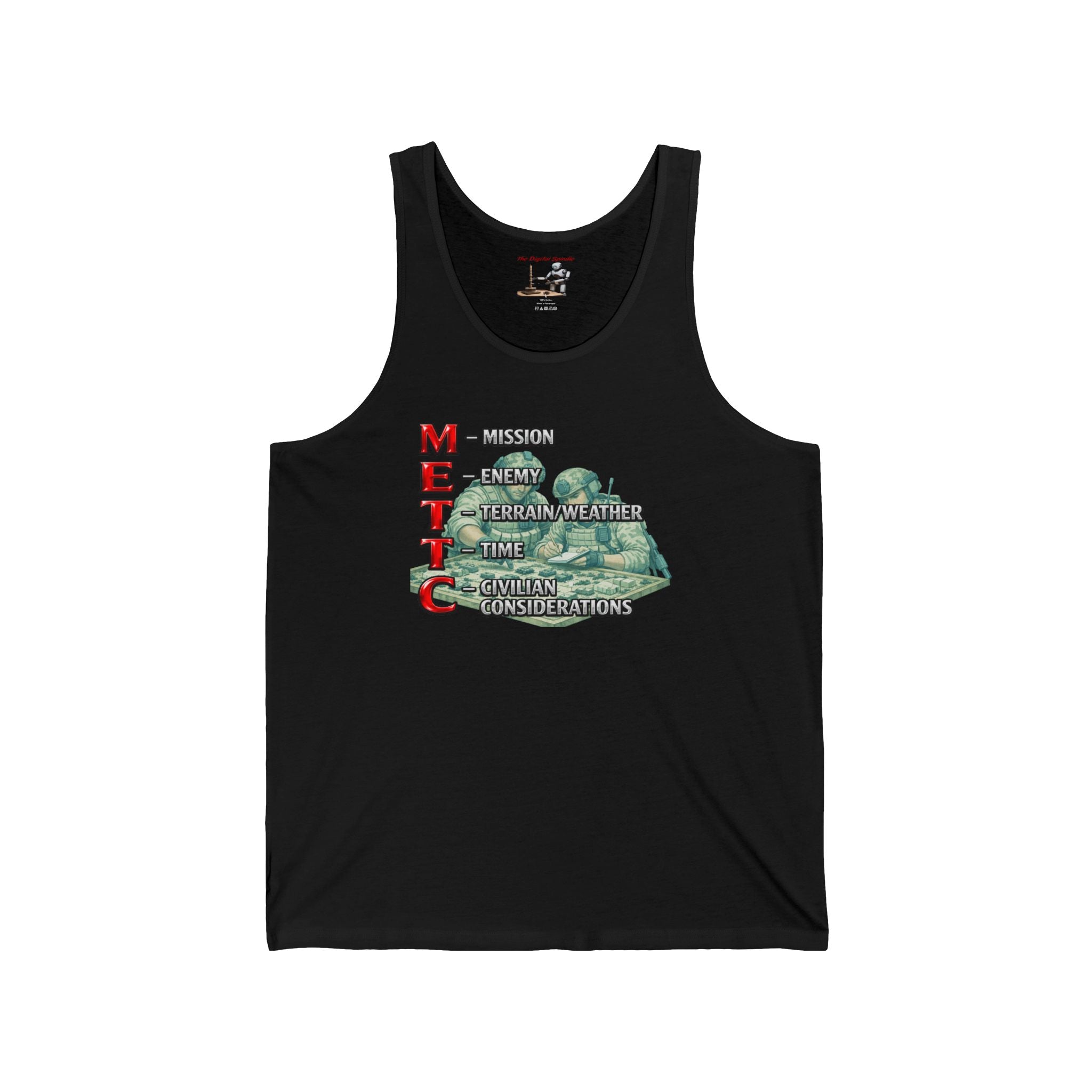 MEITC Military Tank Graphic Tank Top — Tactical Vintage Soldier Design