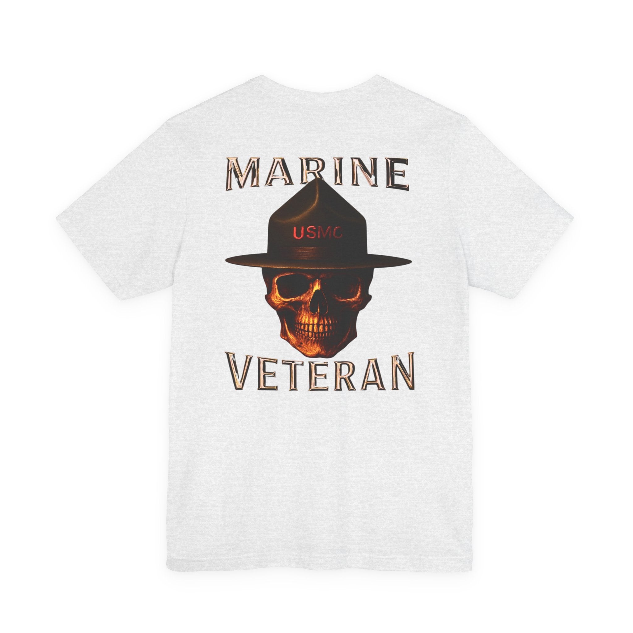 Marine Veteran T-Shirt — USMC Skull Drill Instructor Design