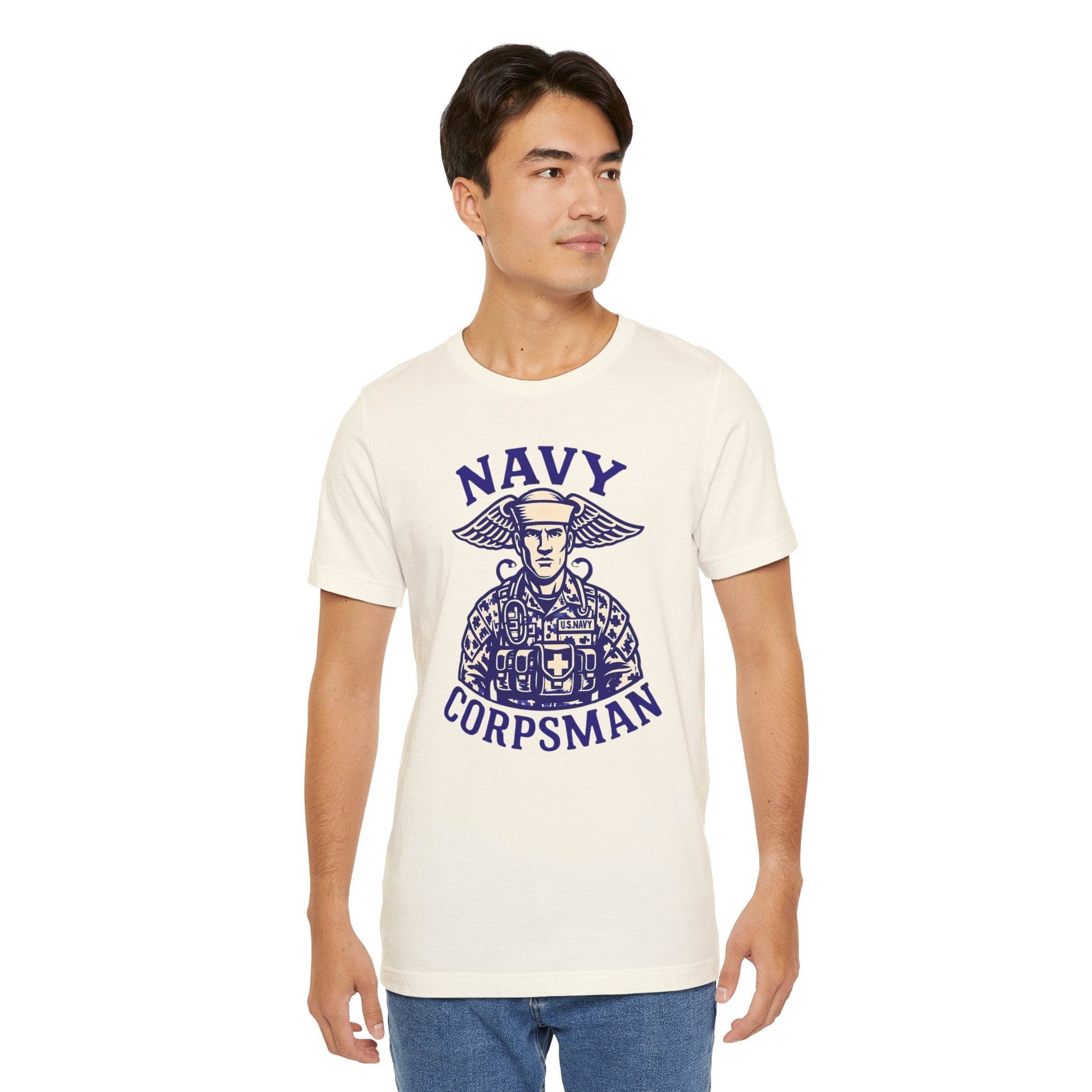 Navy Corpsman T-Shirt — Vintage Military Medic Emblem