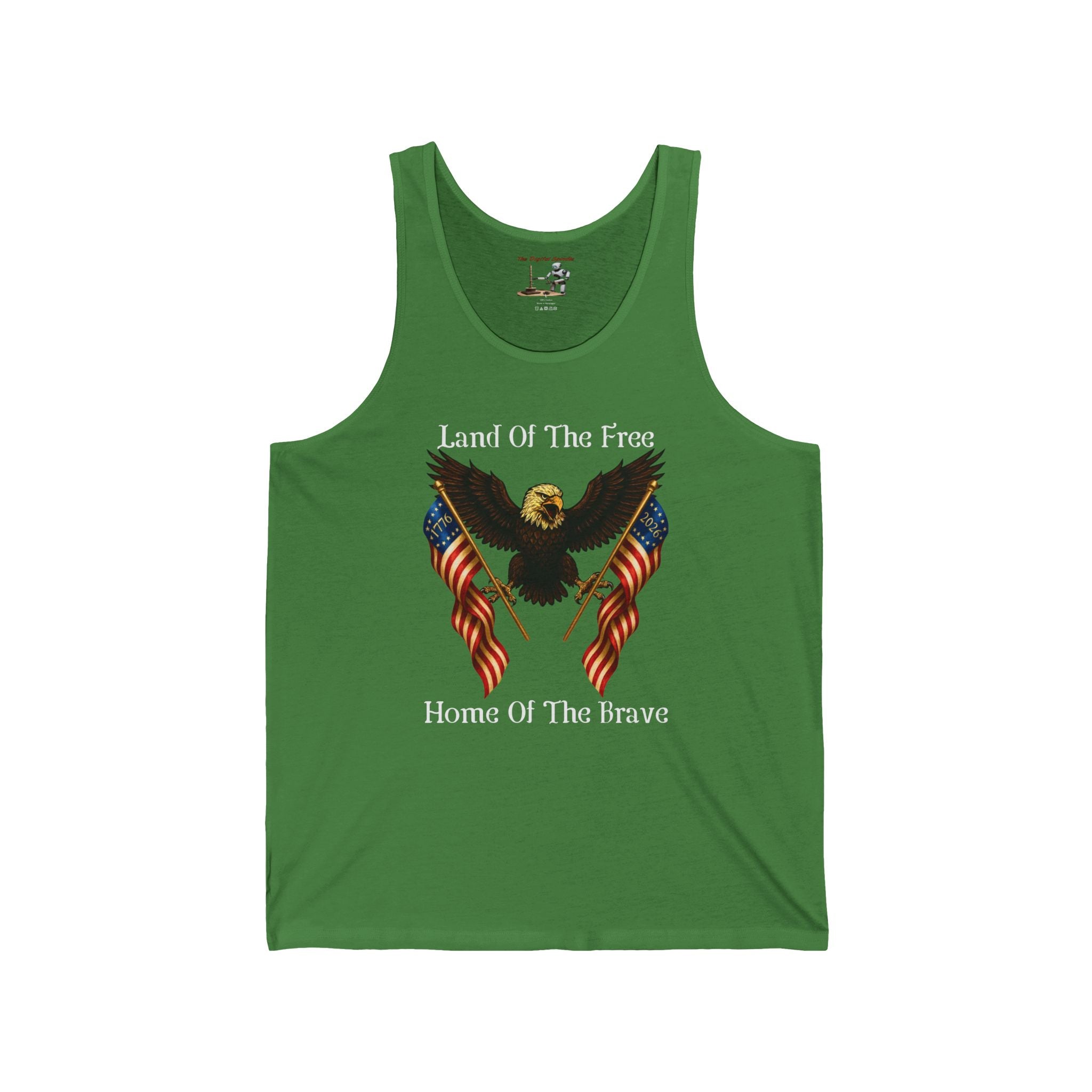 Land Of The Free Tank Top — "Land Of The Free, Home Of The Brave" Eagle & Flags