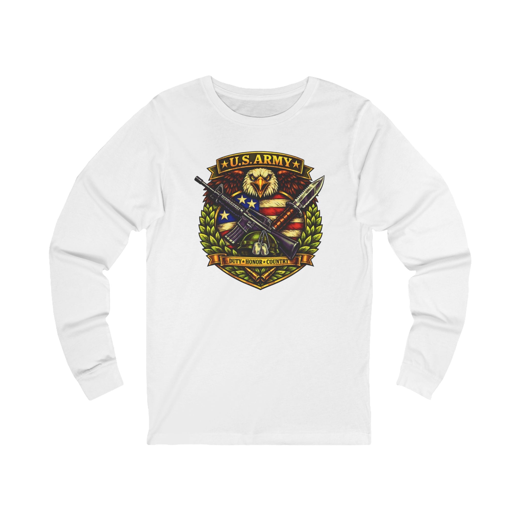 Duty, Honor, Country U.S. Army Eagle Emblem Long Sleeve Tee