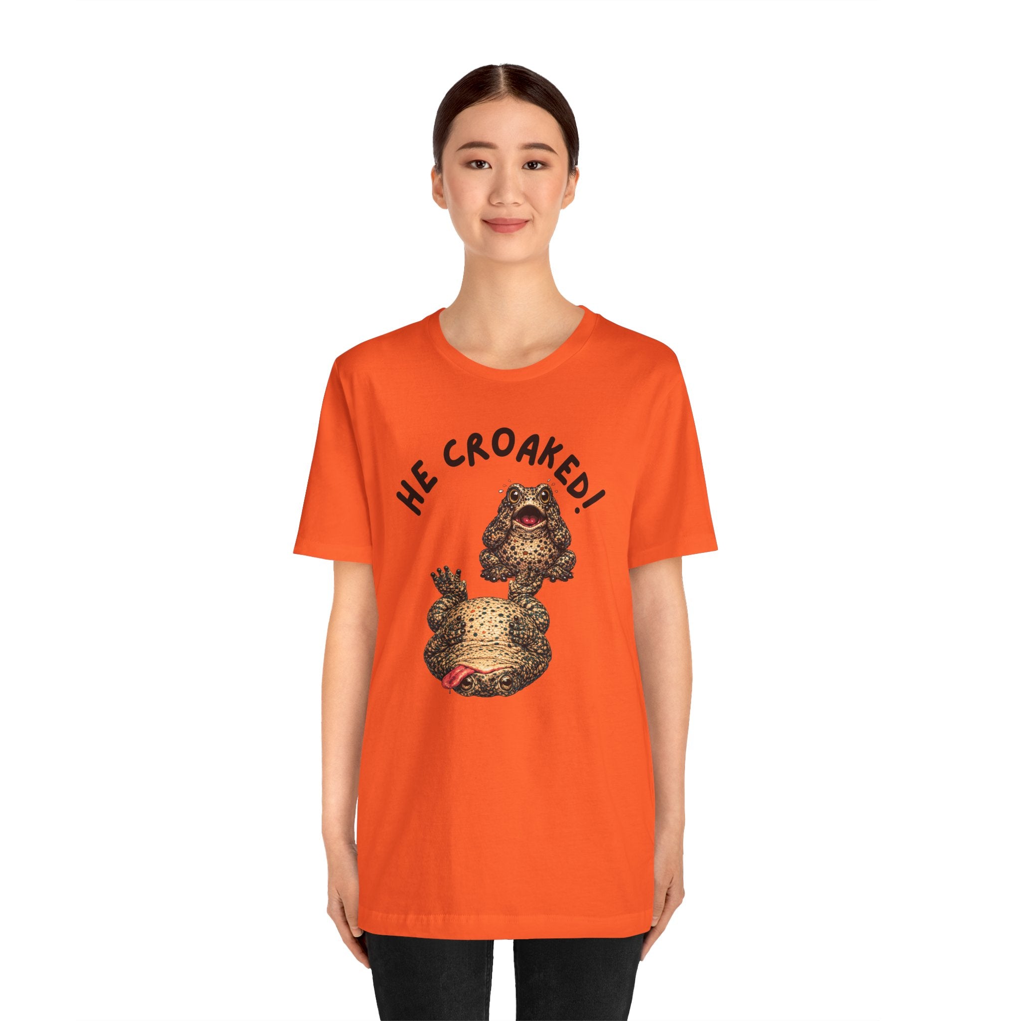 He Croaked! Frog Graphic Tee – Funny Vintage Toad Illustration Shirt