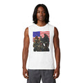 Eagle On Watch Tank Top — American Flag Soldiers Graphic