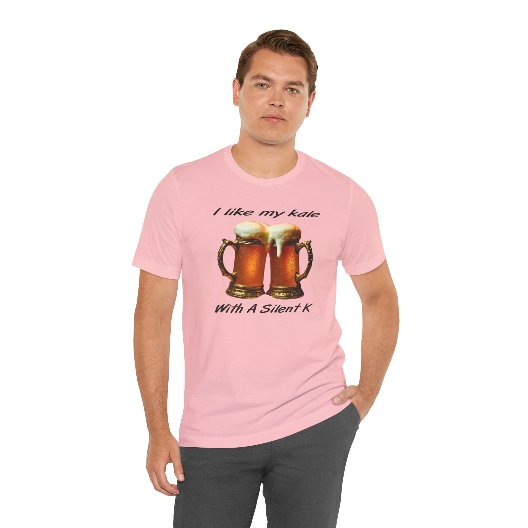 “I Like My Kale With A Silent K” Funny Beer Graphic Tee