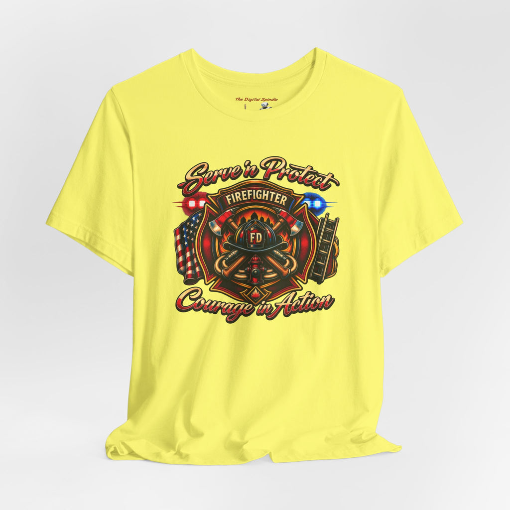 Firefighter “Service & Protect, Courage in Action” Graphic Tee