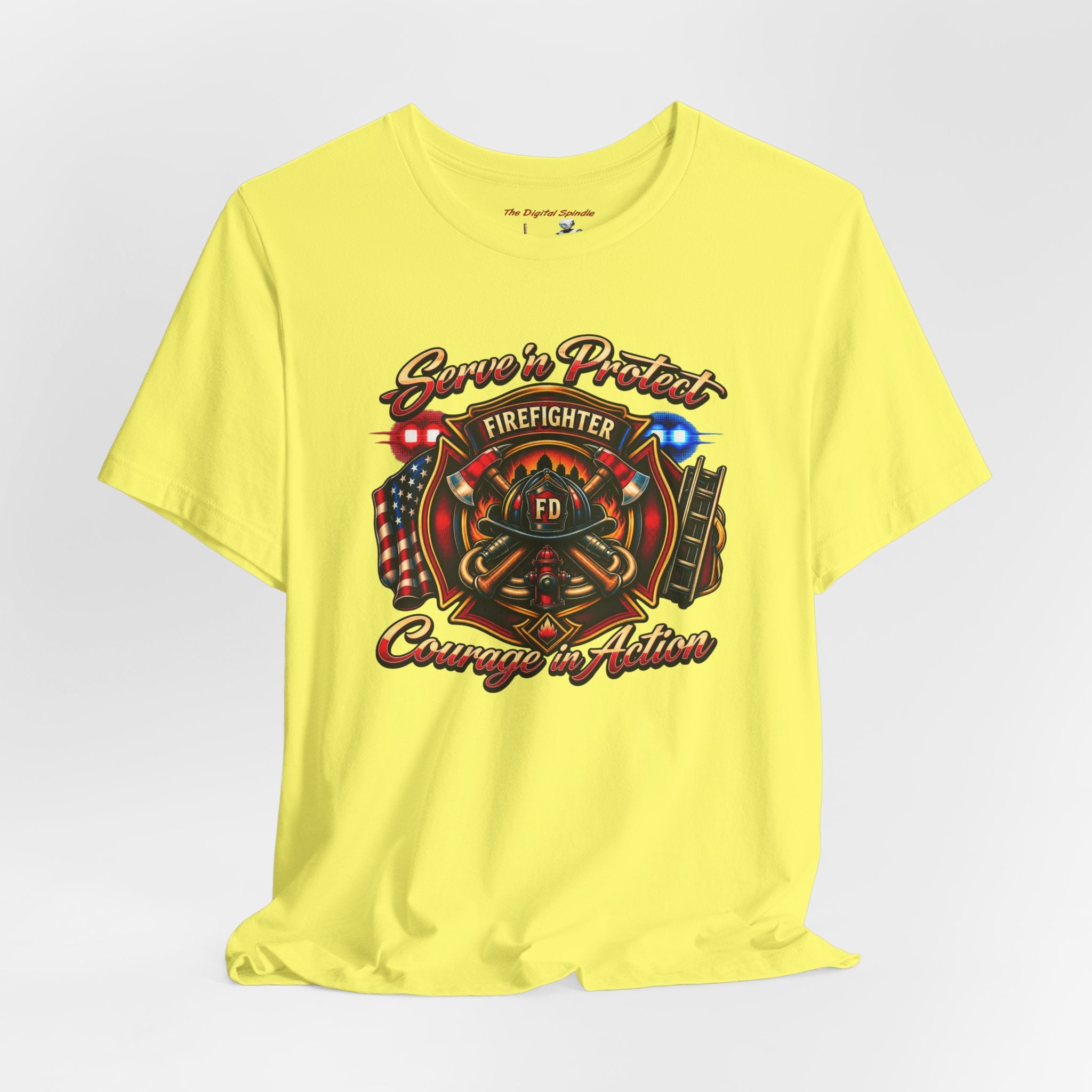 Firefighter “Service & Protect, Courage in Action” Graphic Tee