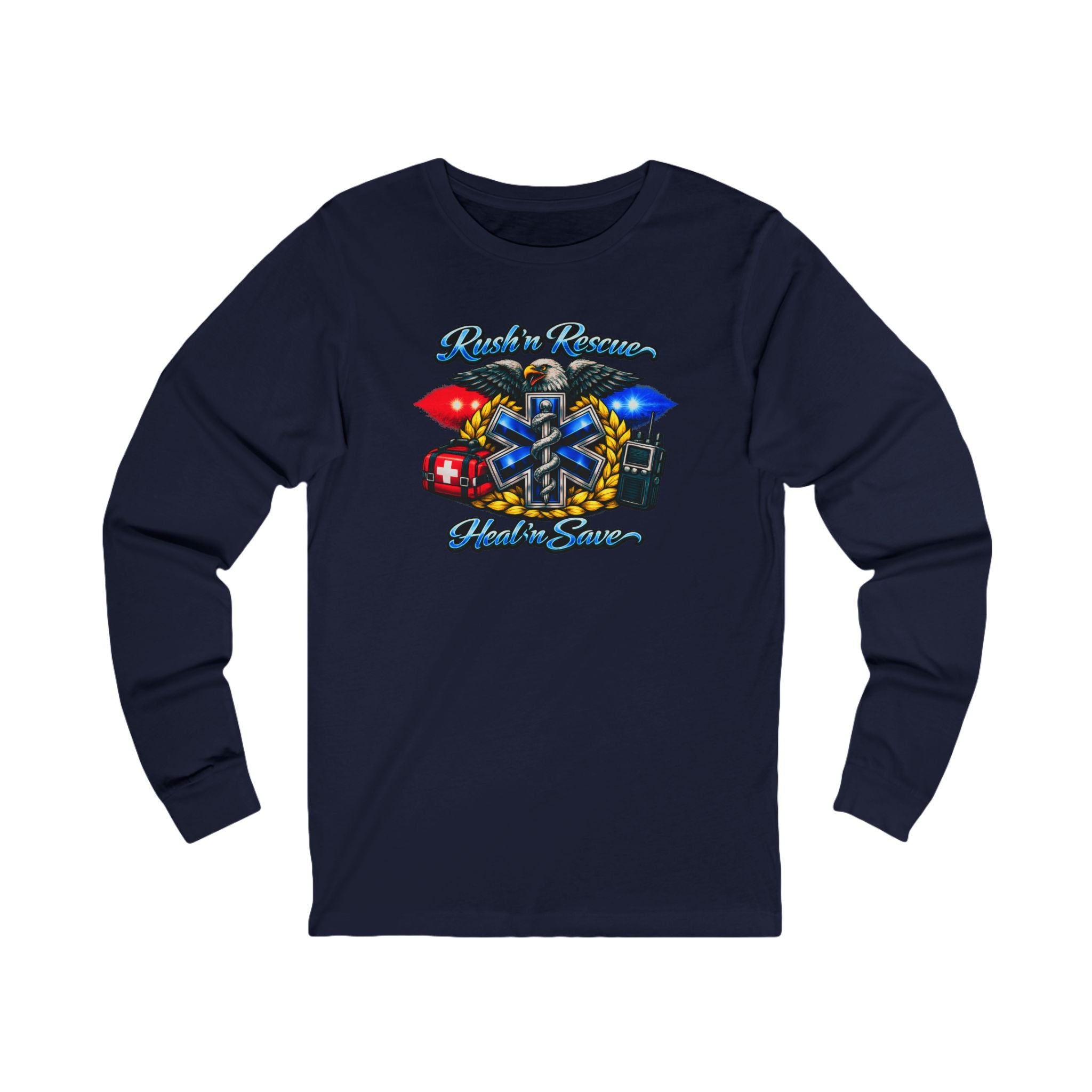Paramedic EMS Star of Life Long Sleeve Tee