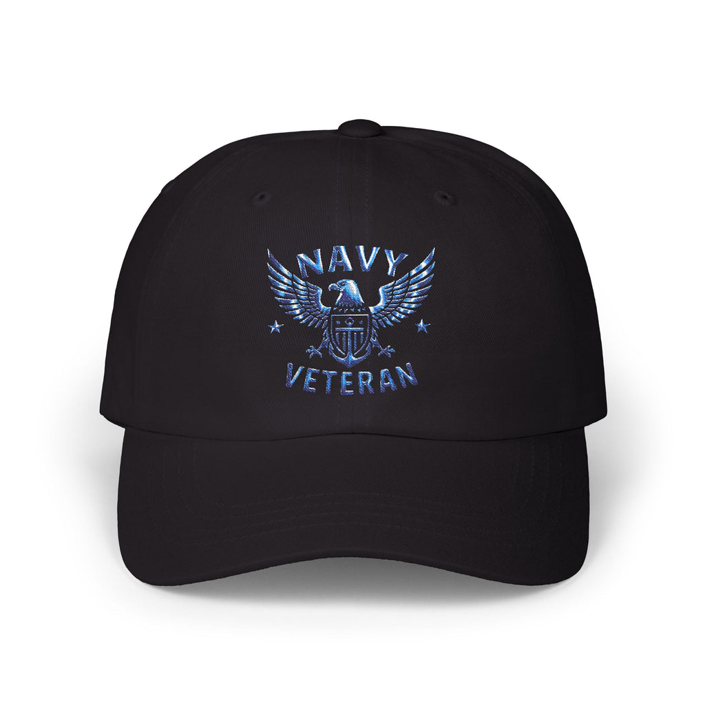Navy Veteran Dad Hat – Embroidered Eagle & Flag Baseball Cap
