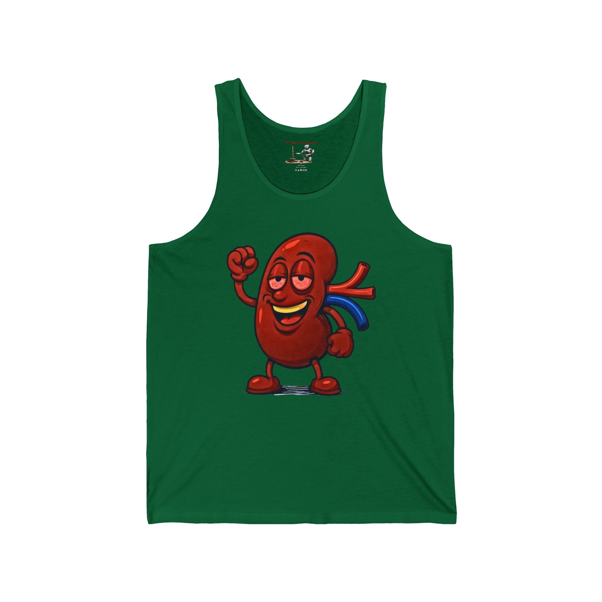Kidney Stoned Mascot Tank Top – Cute Cartoon Organ Anatomy Tee