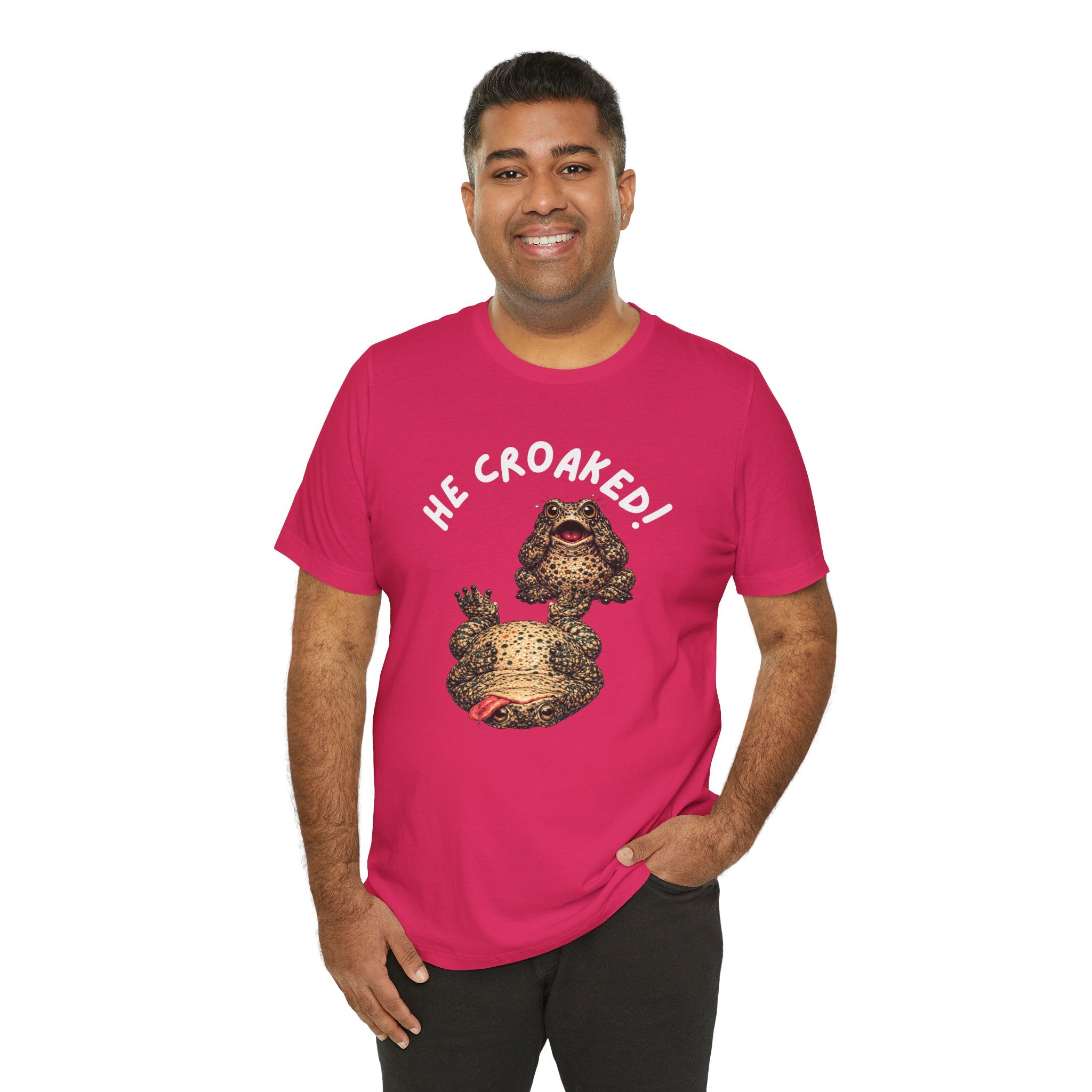 He Croaked! Frog Graphic Tee – Funny Toad Illustration Shirt