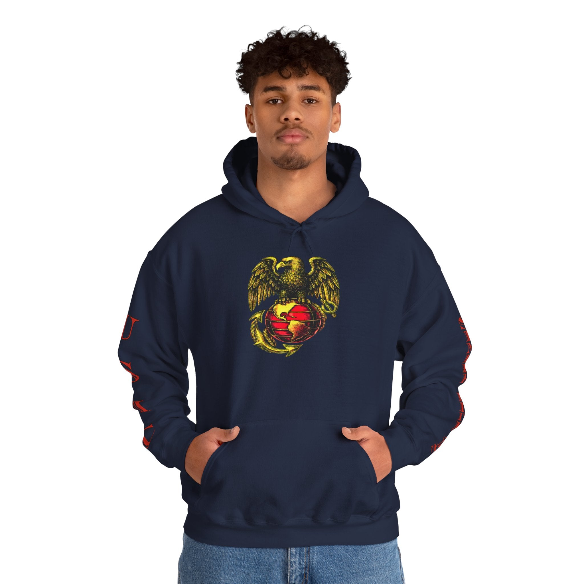 USMC Eagle Globe & Anchor Pullover Hoodie