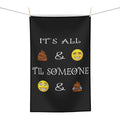 16'' × 25'' Funny Emoji Poop & Smile Microfiber Tea Towel