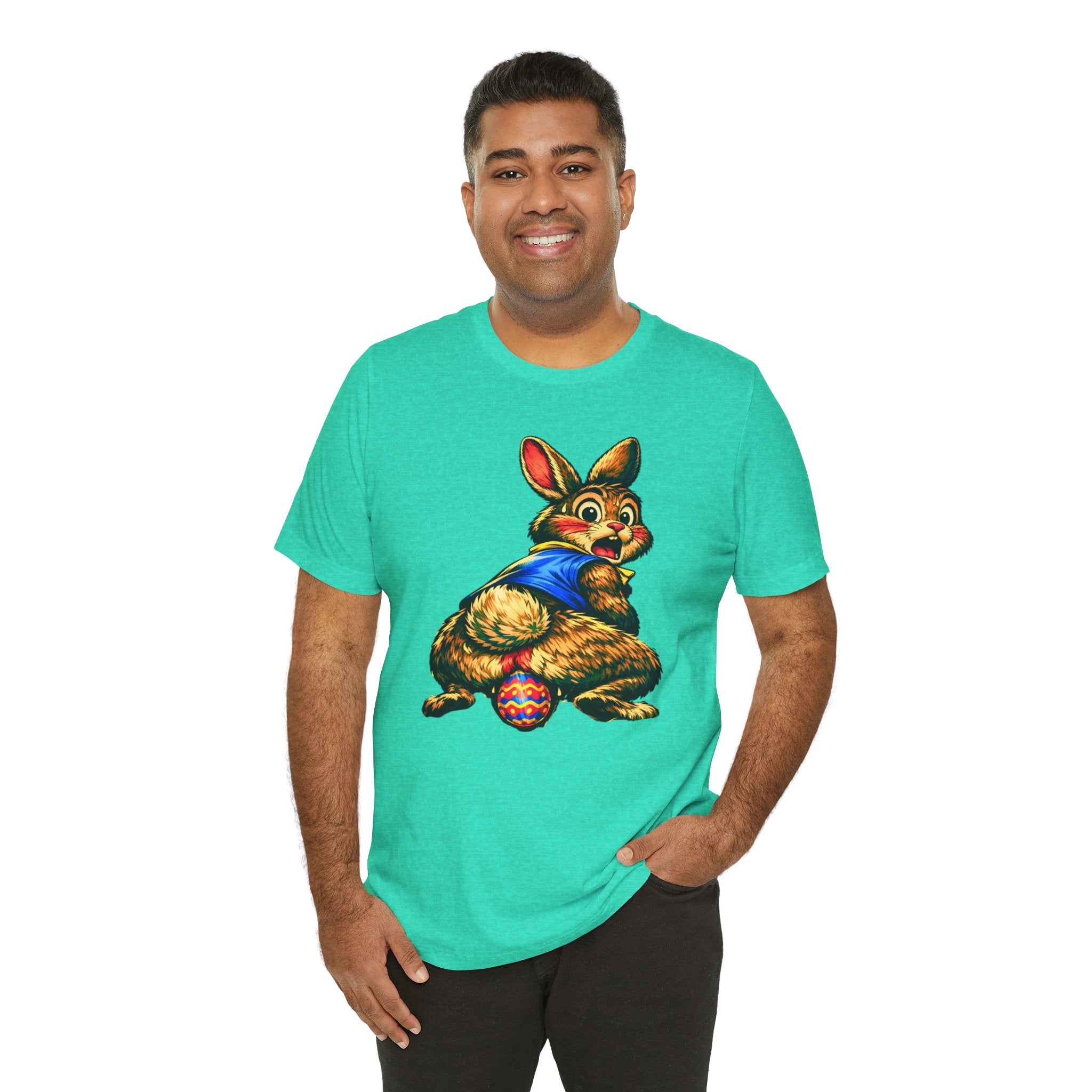 Easter Bunny Laying Egg Graphic Tee