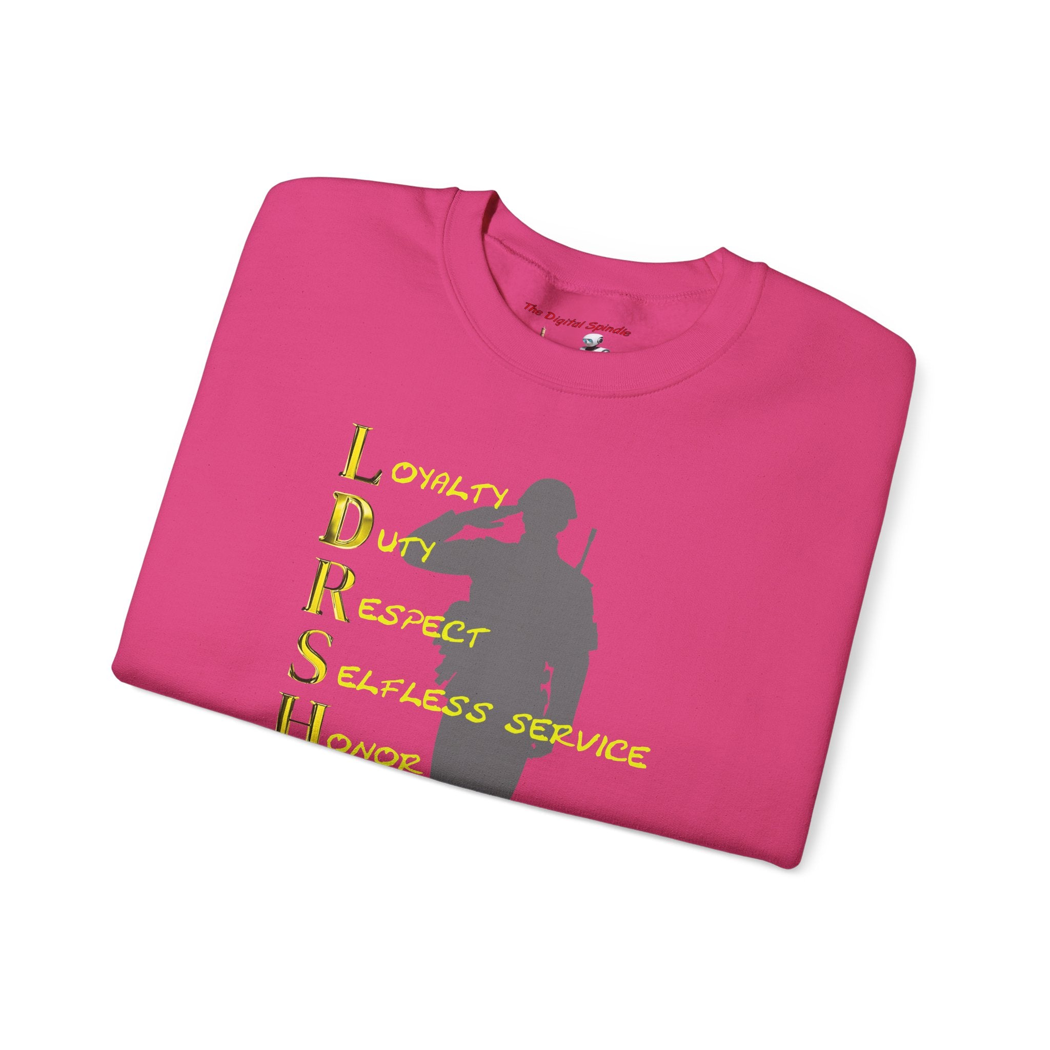 Leadership Military Salute Crewneck Sweatshirt — LDRSHIP Values Design