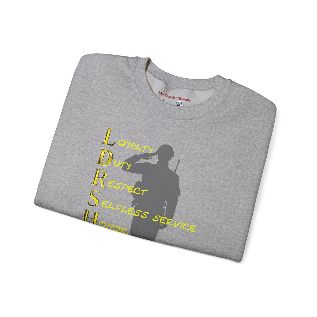 Leadership Military Salute Crewneck Sweatshirt — LDRSHIP Values Design