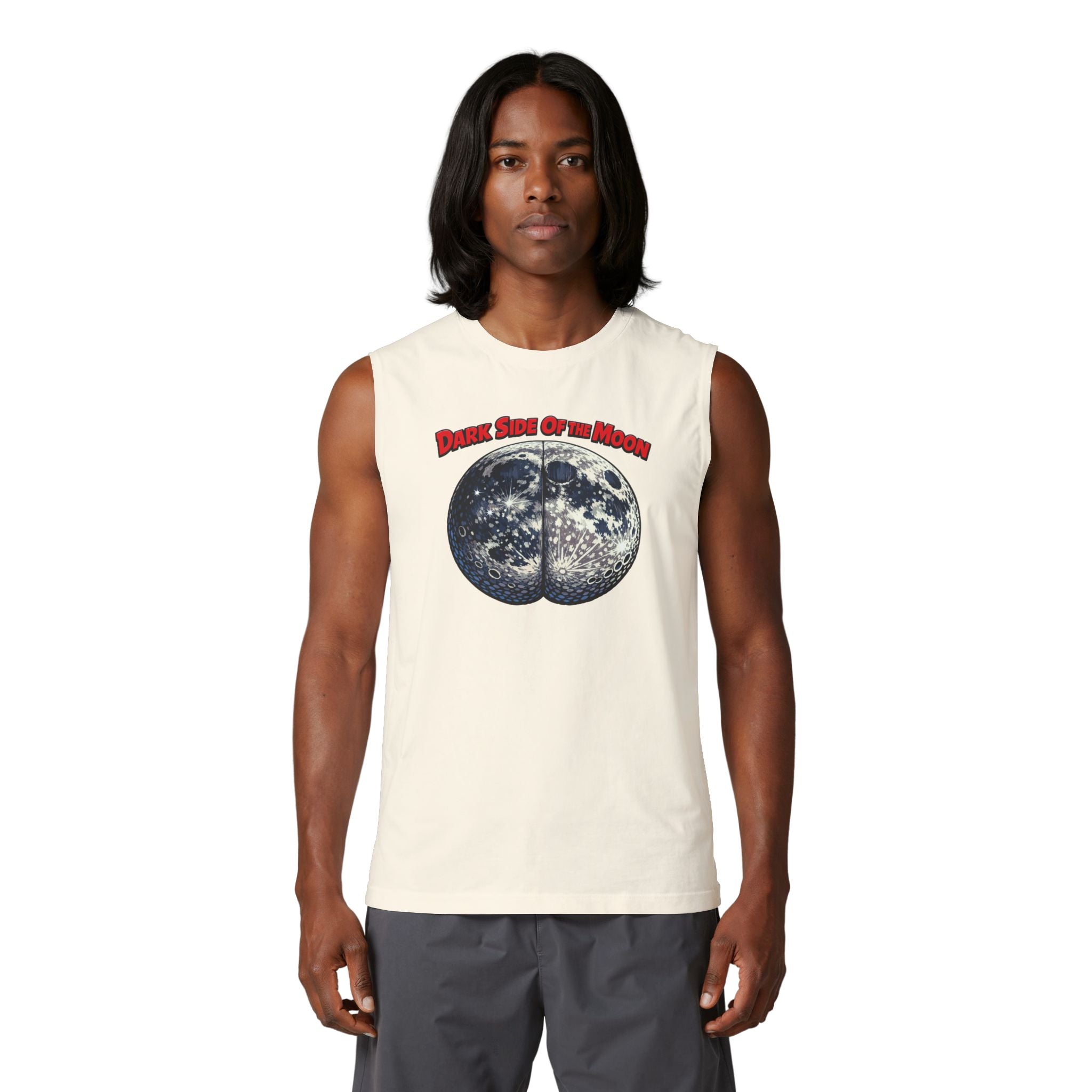 Dark Side of the Moon Muscle Tank — Vintage Moon Butt Graphic Tank Top