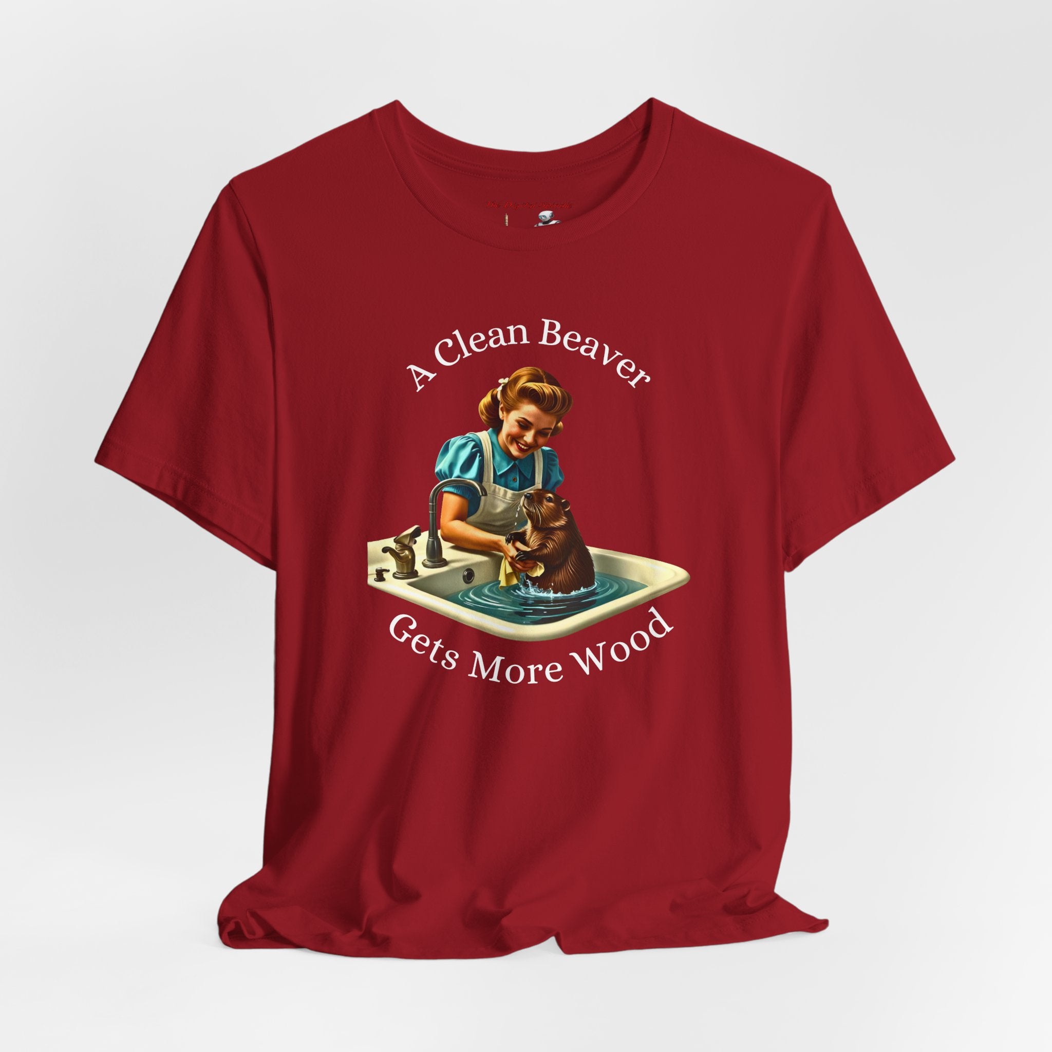 A Clean Beaver Gets More Wood Tee - Retro Vintage Humor T-Shirt