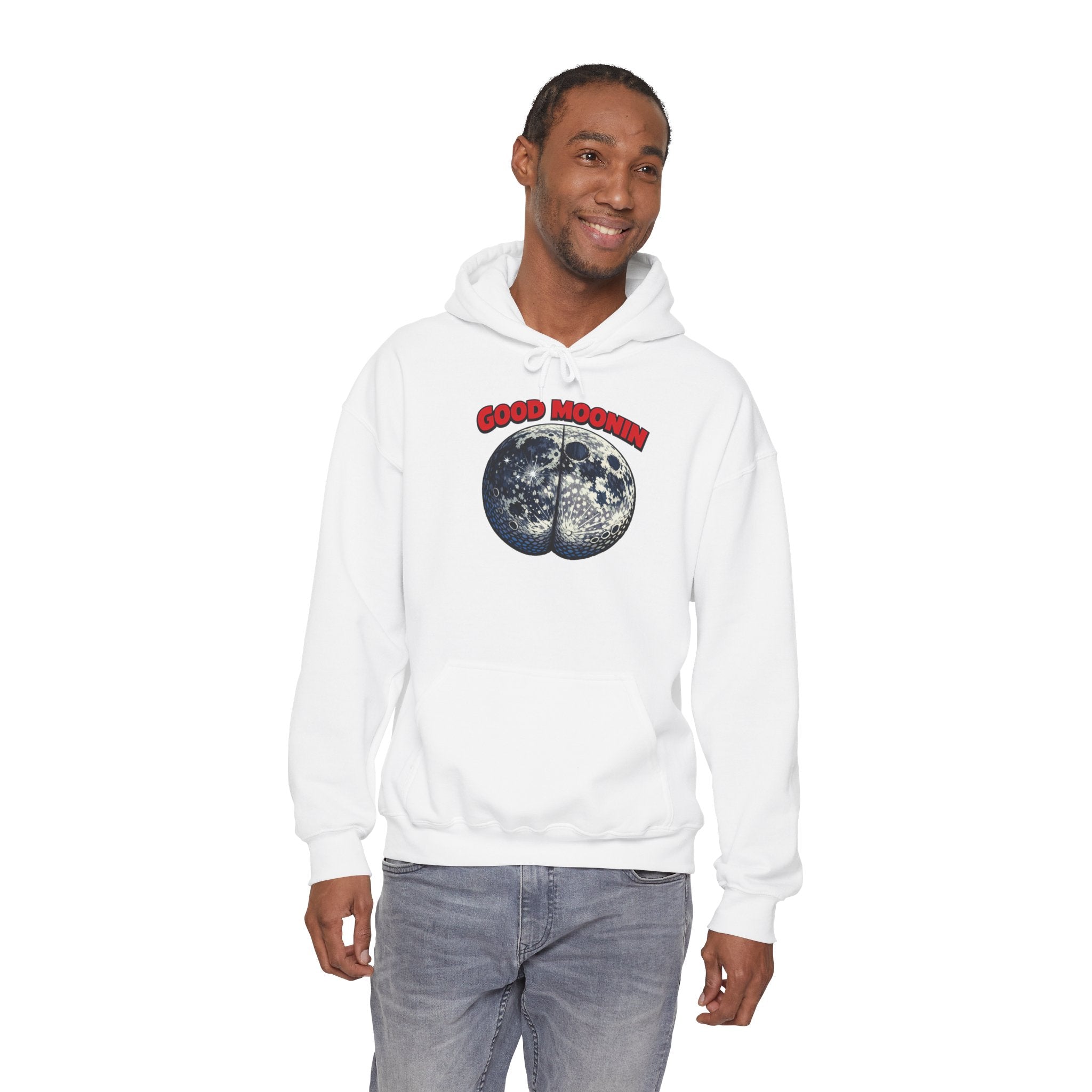 Good Moonin Hoodie — Vintage Botanical Moon Graphic Hoodie
