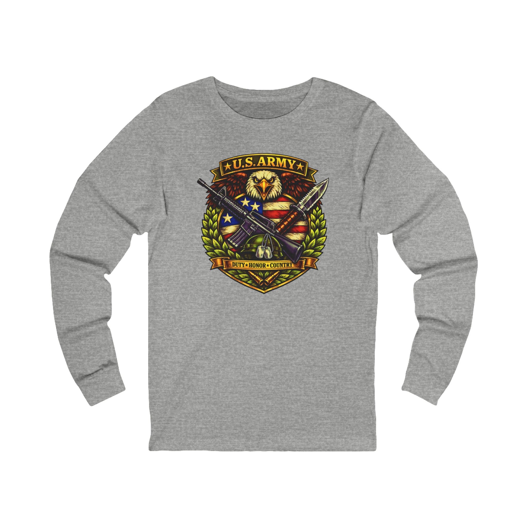 Duty, Honor, Country U.S. Army Eagle Emblem Long Sleeve Tee