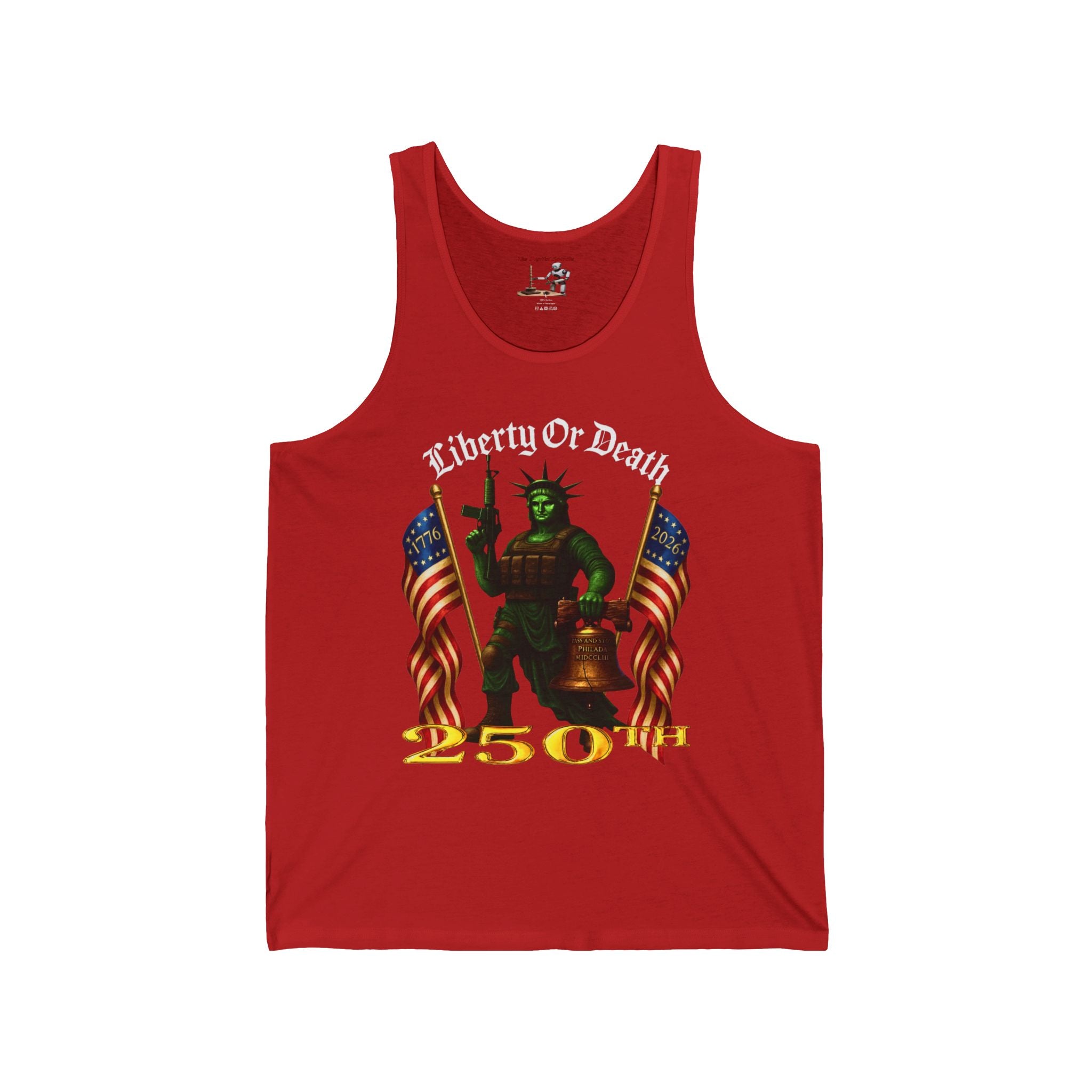 Liberty or Death 250th Anniversary Tank Top – Patriotic Revolutionary War Design