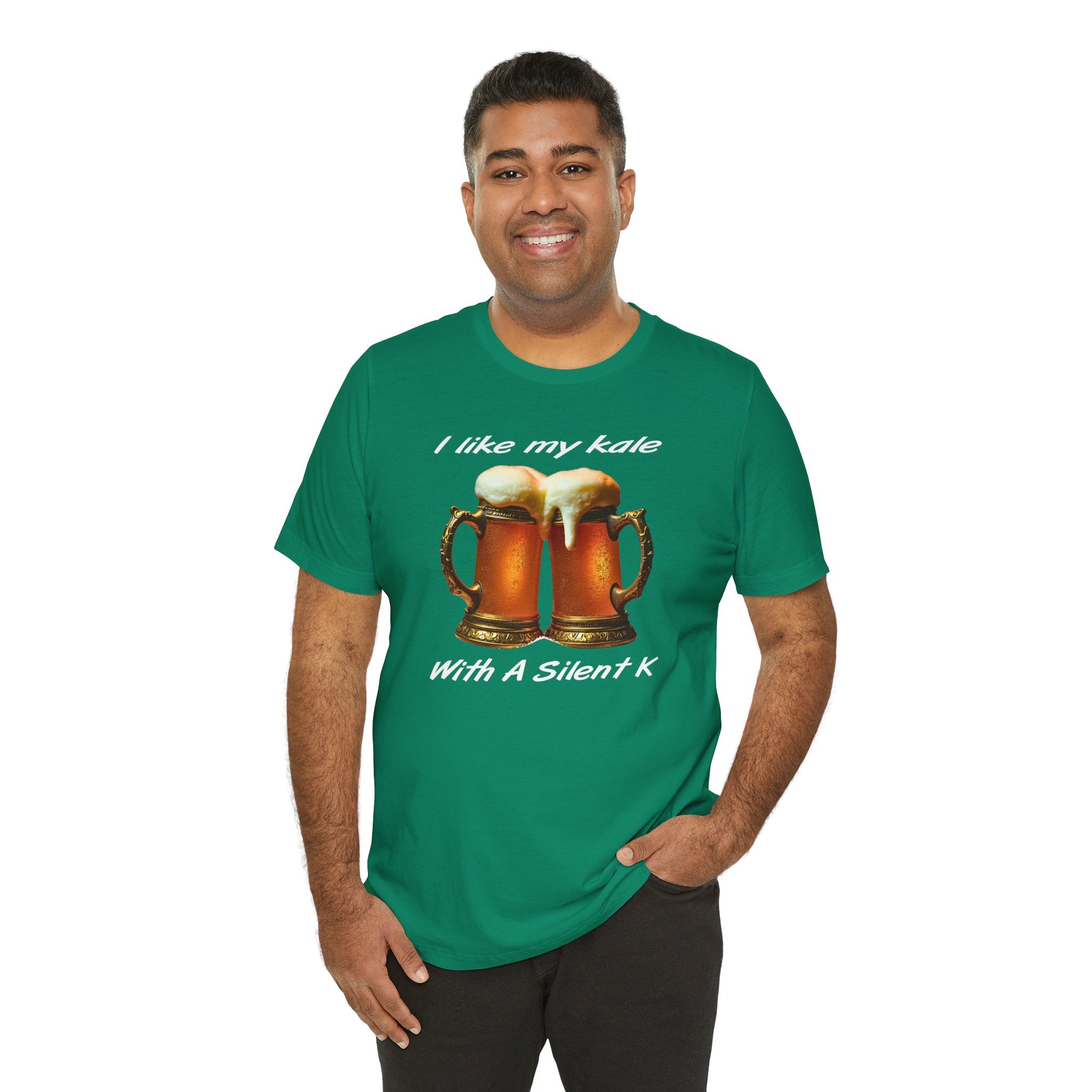 “I Like My Kale With A Silent K” Pint Glasses T-Shirt