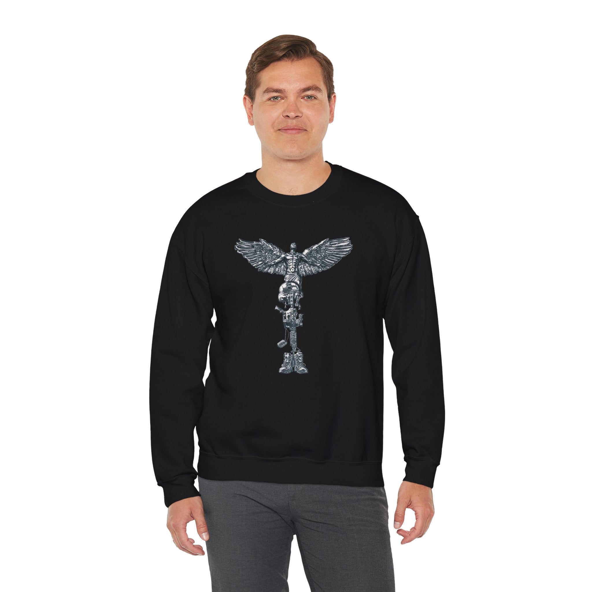 Rising Angel Soldiers Cross Graphic Sweatshirt