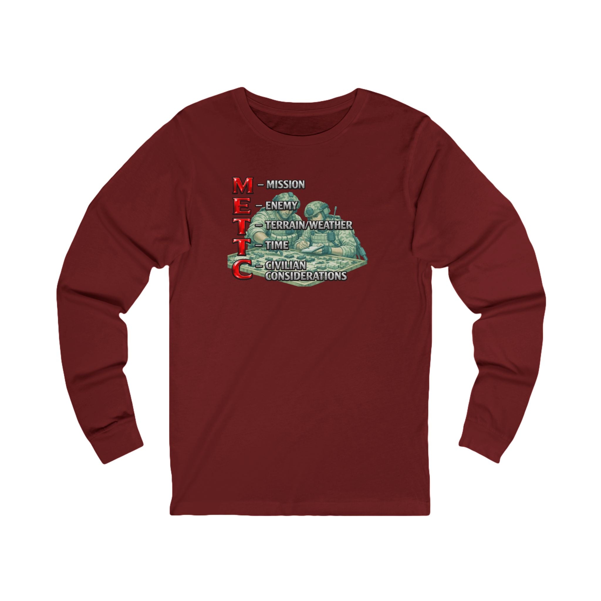 METTC Acronym Long Sleeve Tee — Tactical Training Graphic