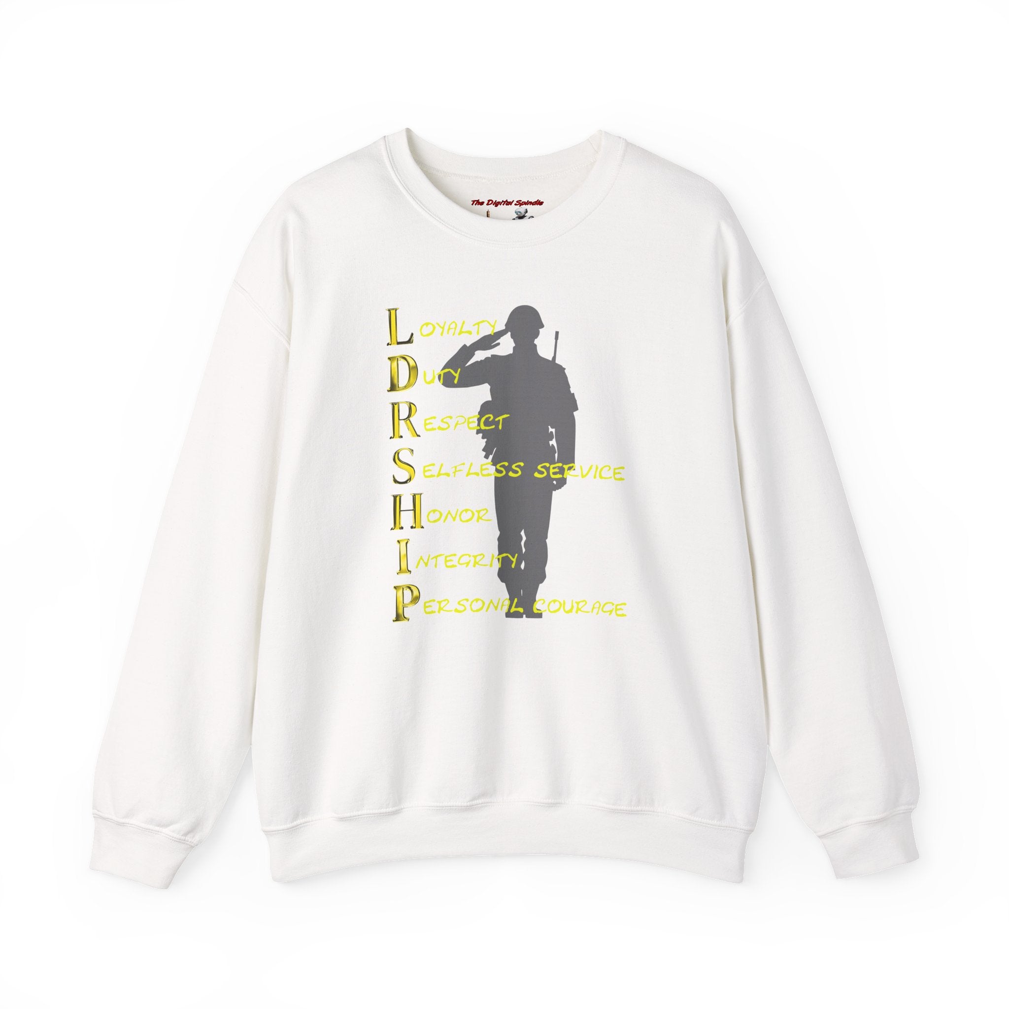 Leadership Military Salute Crewneck Sweatshirt — LDRSHIP Values Design