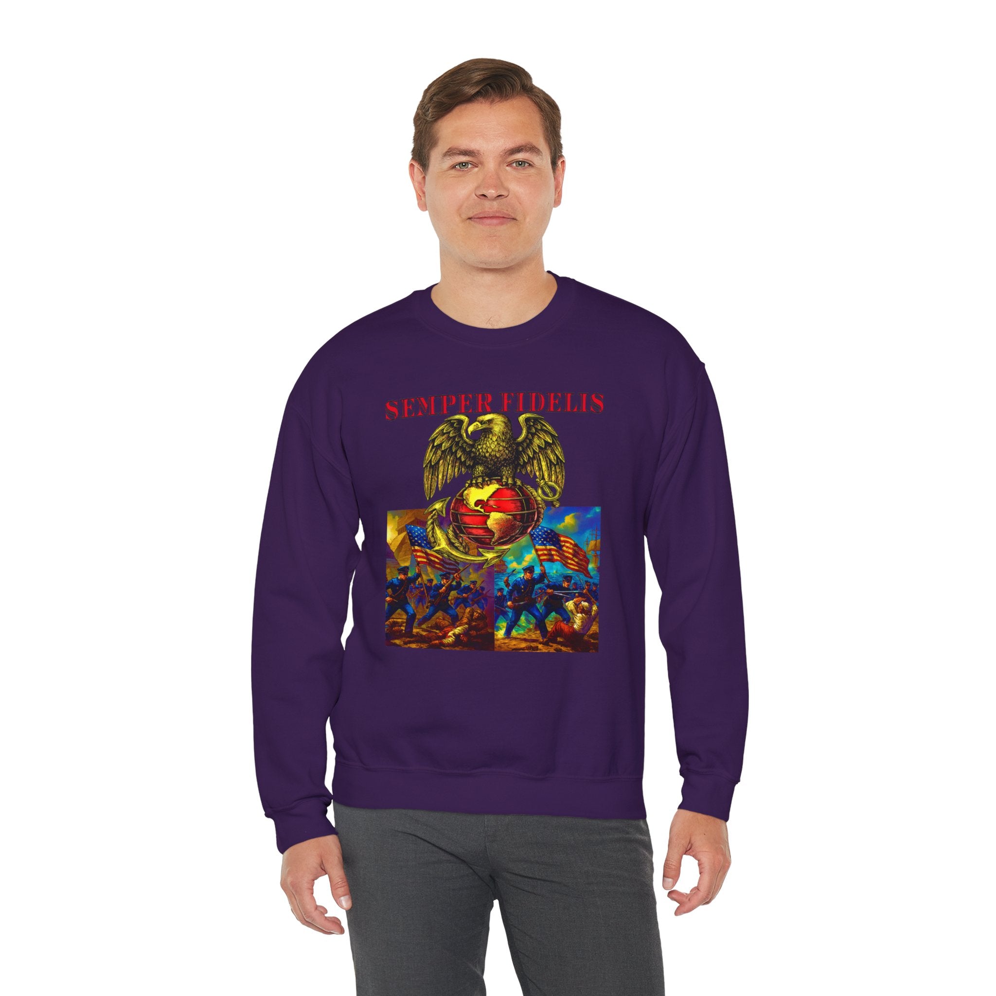 Semper Fidelis Eagle Crewneck Sweatshirt – USMC Marine Corps Graphic Pullover