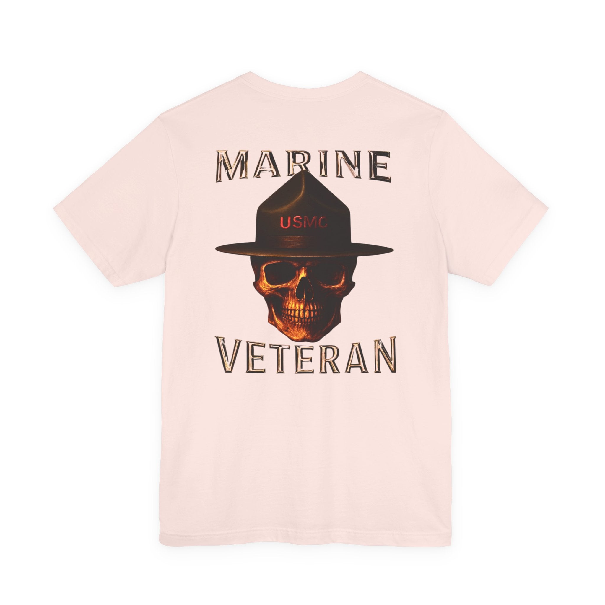 Marine Veteran T-Shirt — USMC Skull Drill Instructor Design