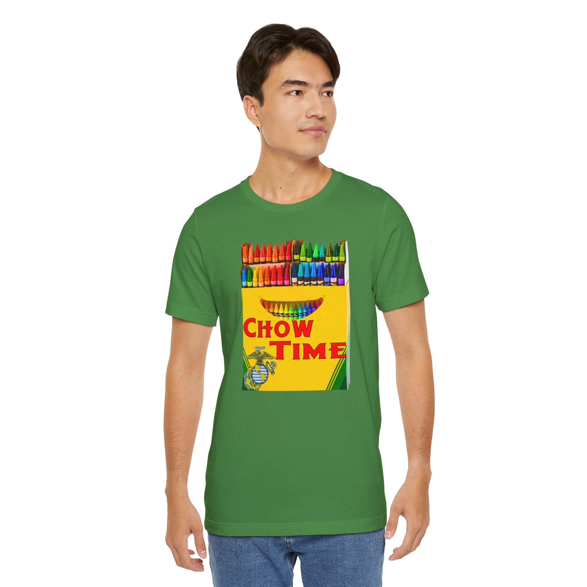 Crayon 'Chow Time' Graphic Tee — Colorful Retro Snack Box Design