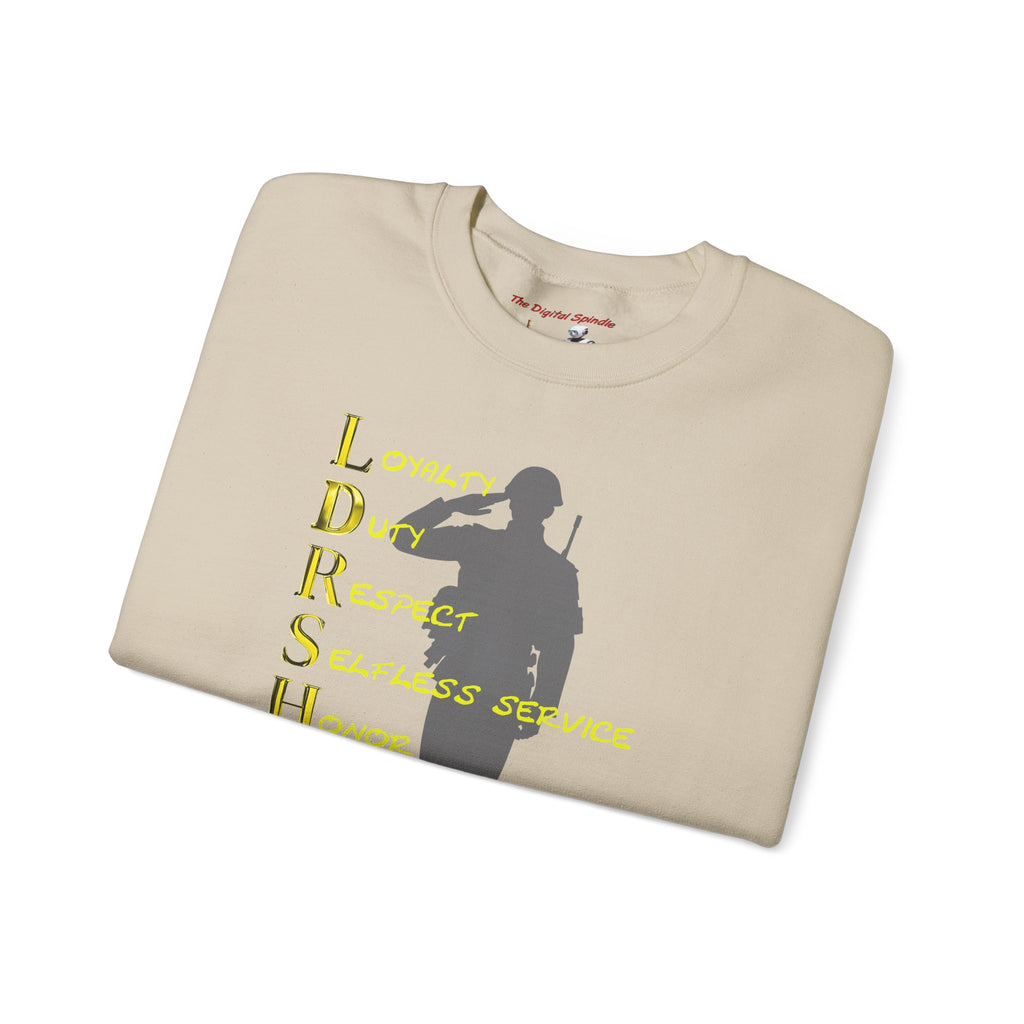 Leadership Military Salute Crewneck Sweatshirt — LDRSHIP Values Design