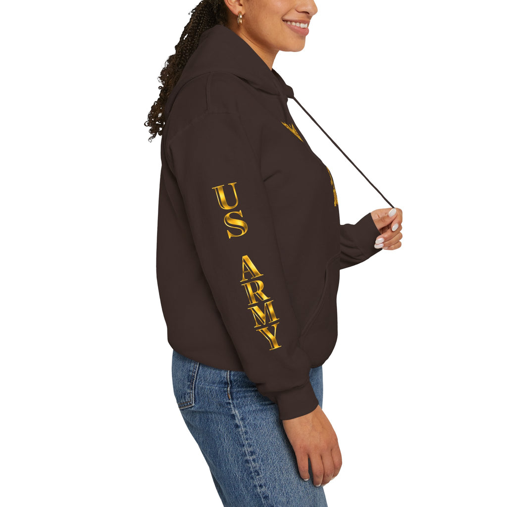 US Army Veteran Crest Hoodie — Military Emblem Sweatshirt
